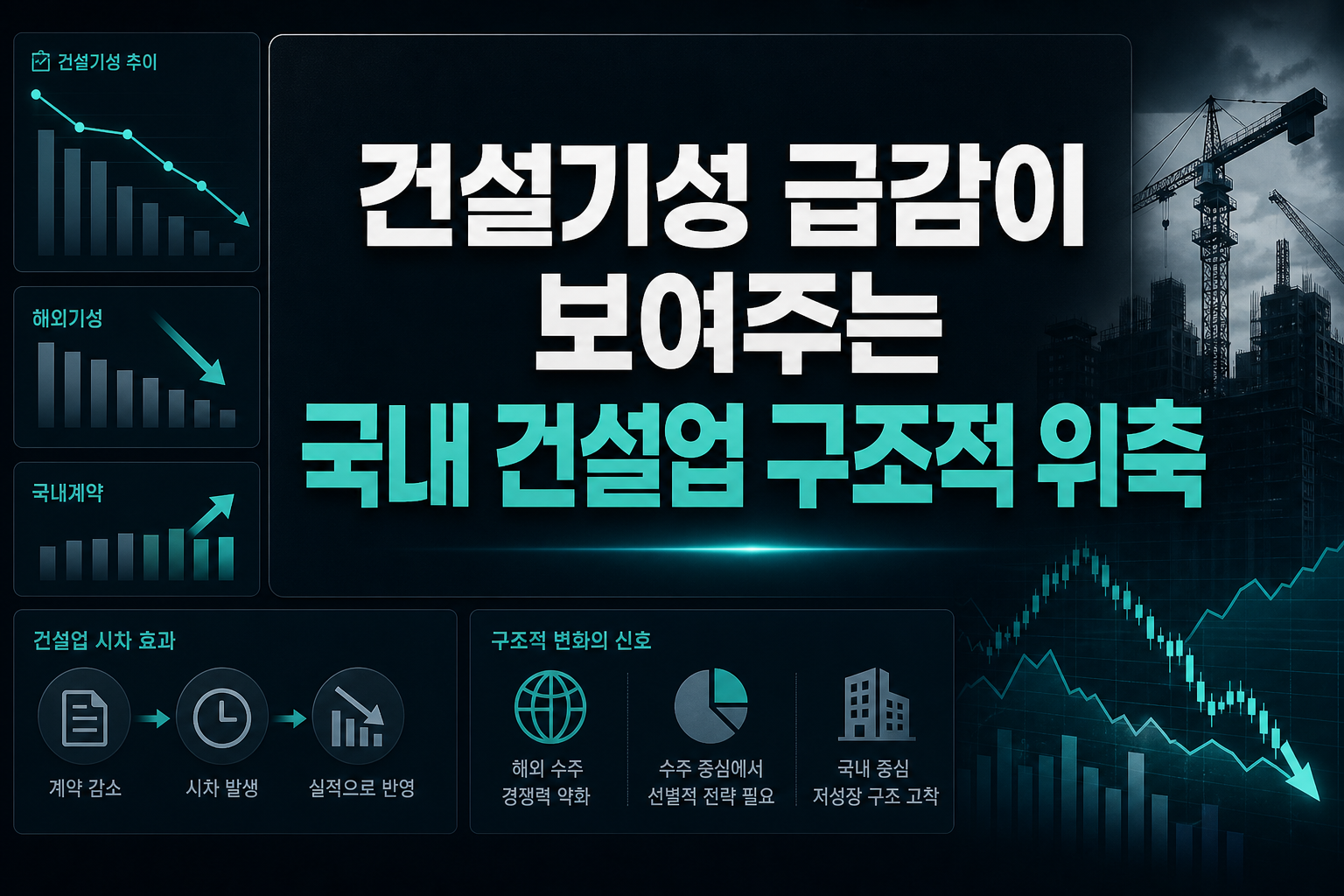 건설기성 급감이 보여주는 국내 건설업 구조적 위축