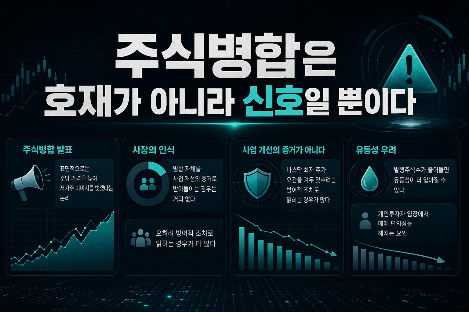 주식병합은 호재가 아니라 신호일 뿐이다