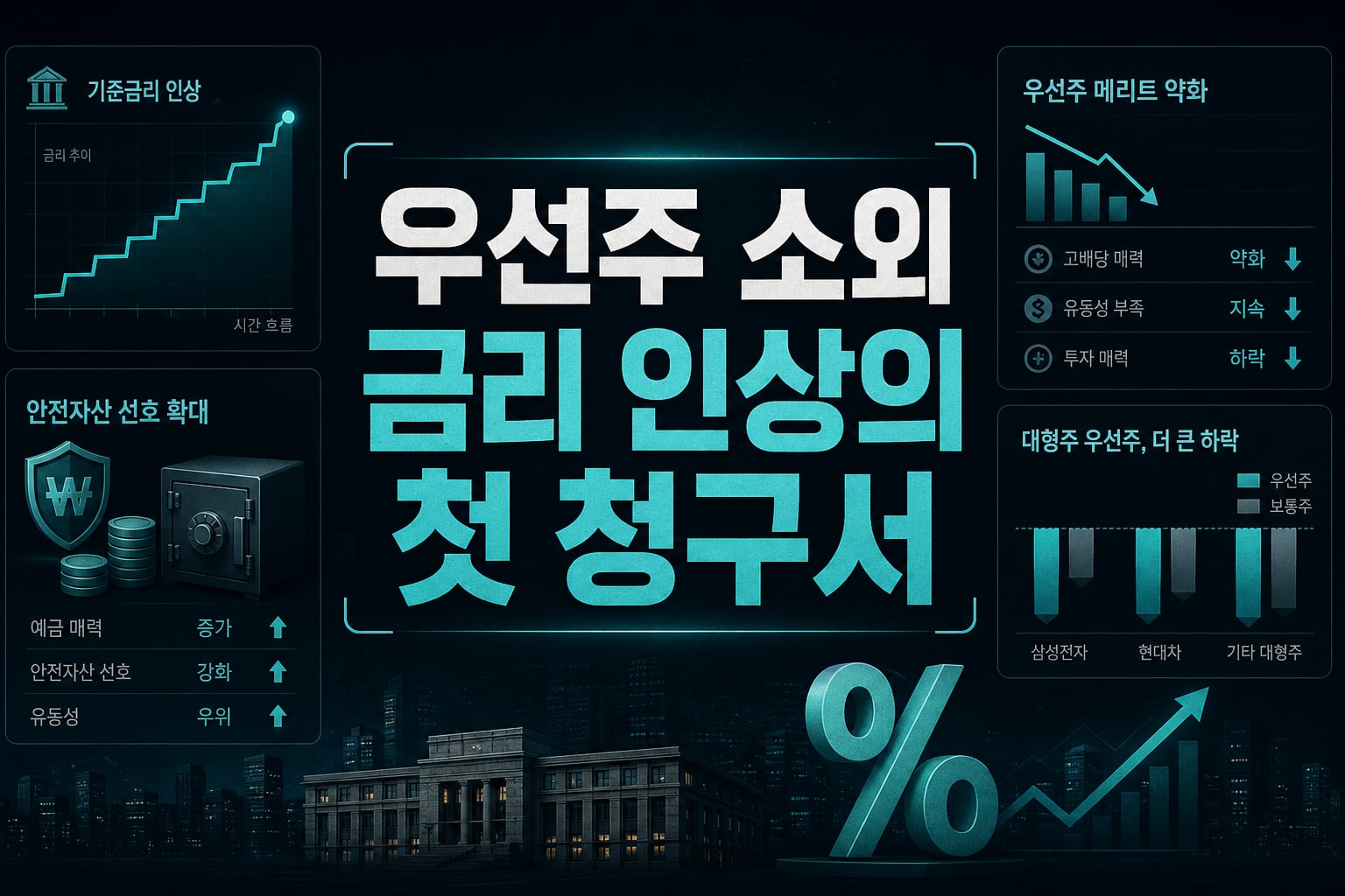 우선주 소외, 금리 인상의 첫 청구서