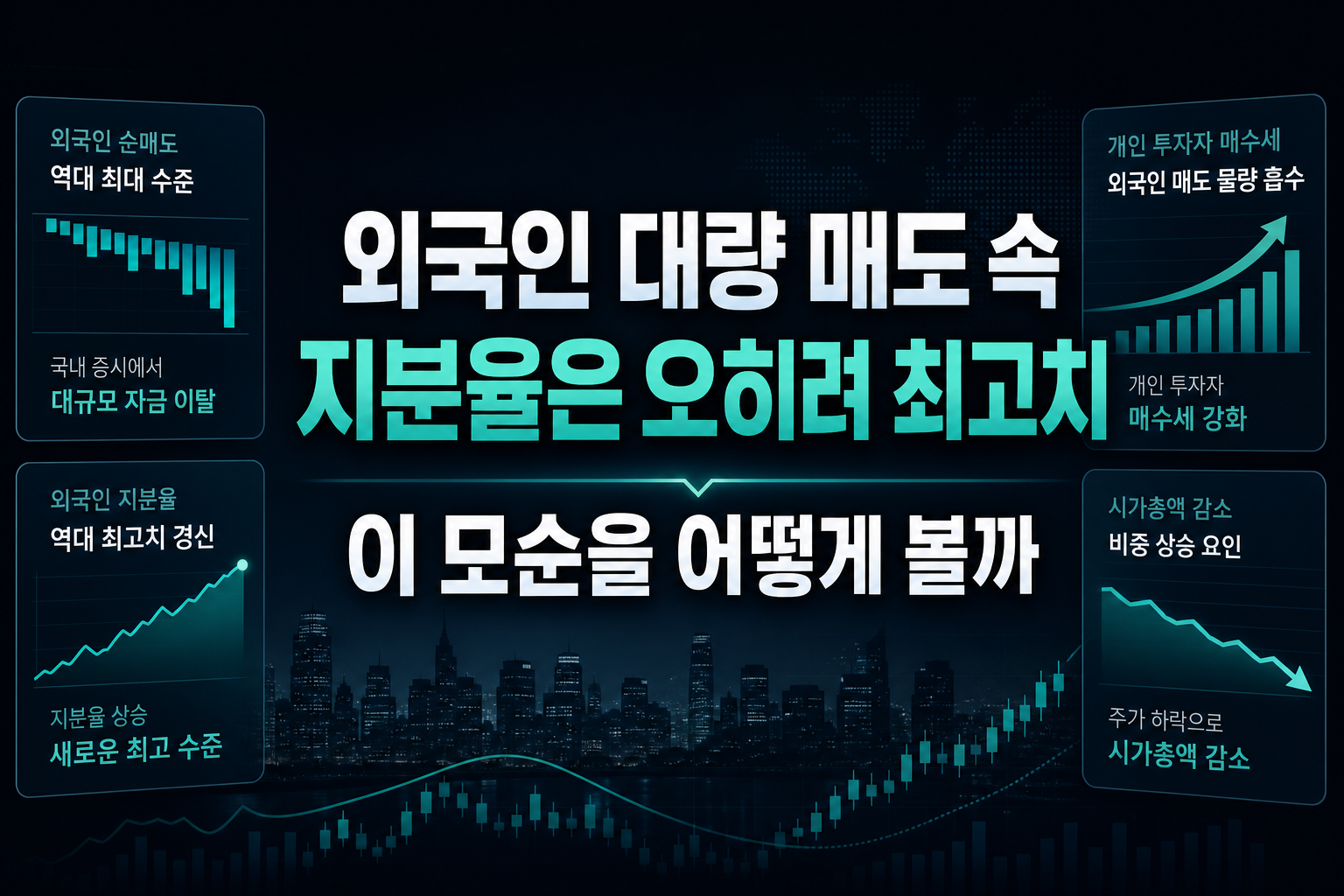 외국인 대량 매도 속 지분율은 오히려 최고치, 이 모순을 어떻게 볼까