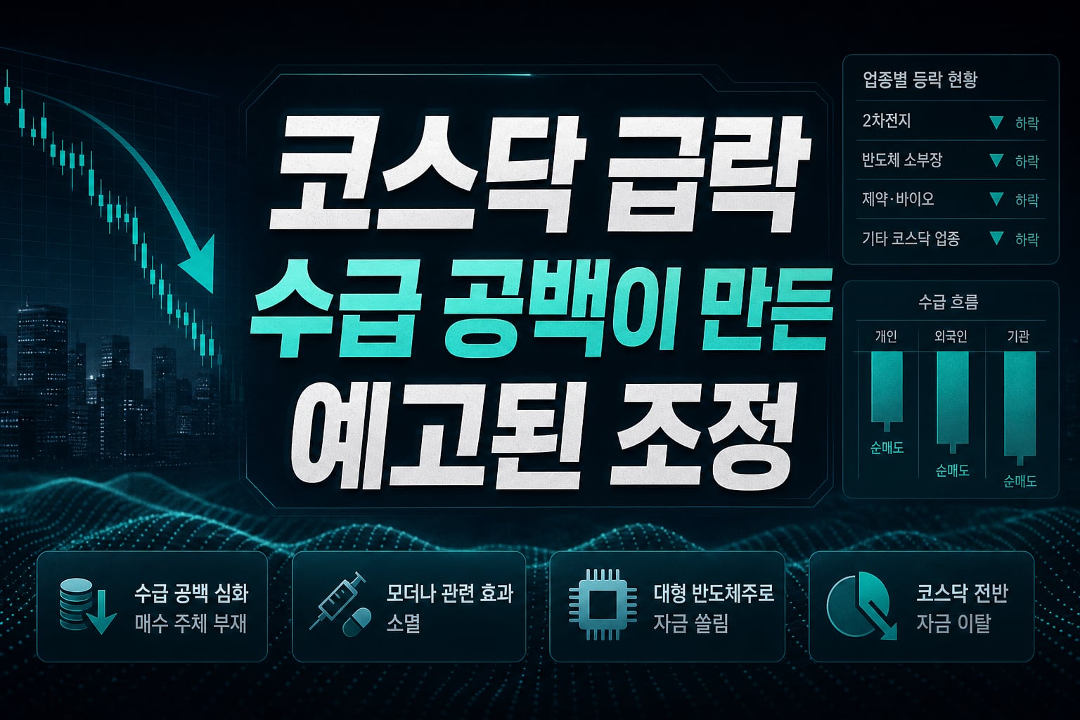 코스닥 급락, 수급 공백이 만든 예고된 조정