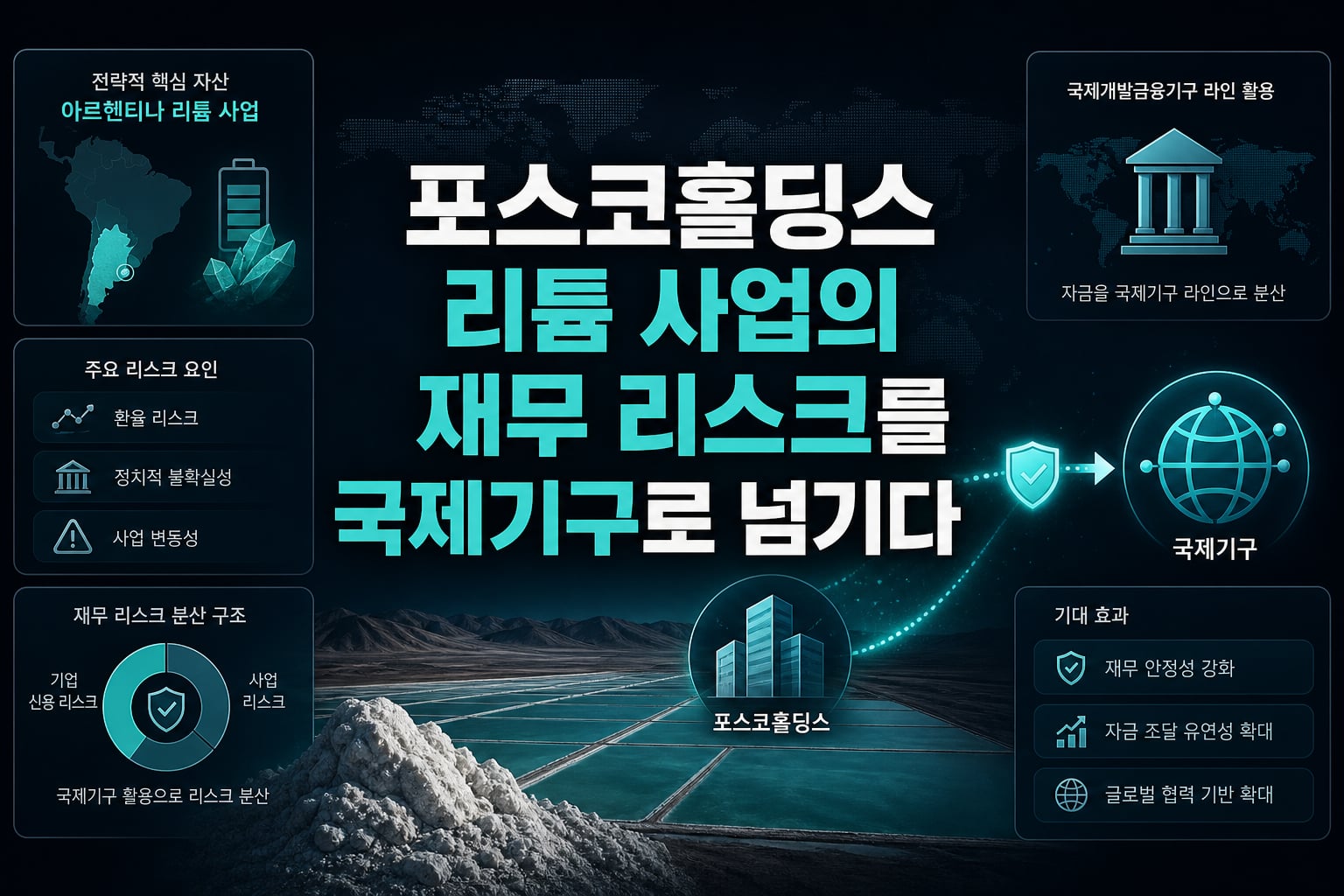 포스코홀딩스, 리튬 사업의 재무 리스크를 국제기구로 넘기다