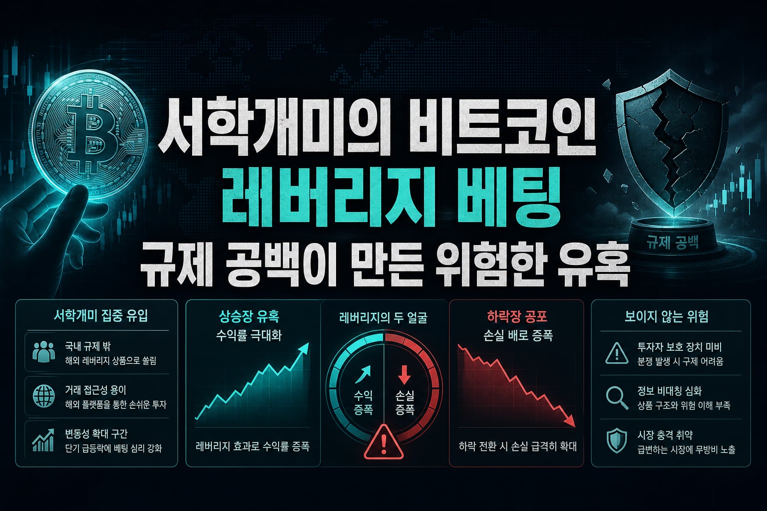 서학개미의 비트코인 레버리지 베팅, 규제 공백이 만든 위험한 유혹