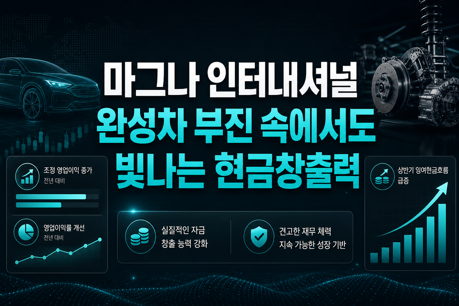 마그나 인터내셔널, 완성차 부진 속에서도 빛나는 현금창출력