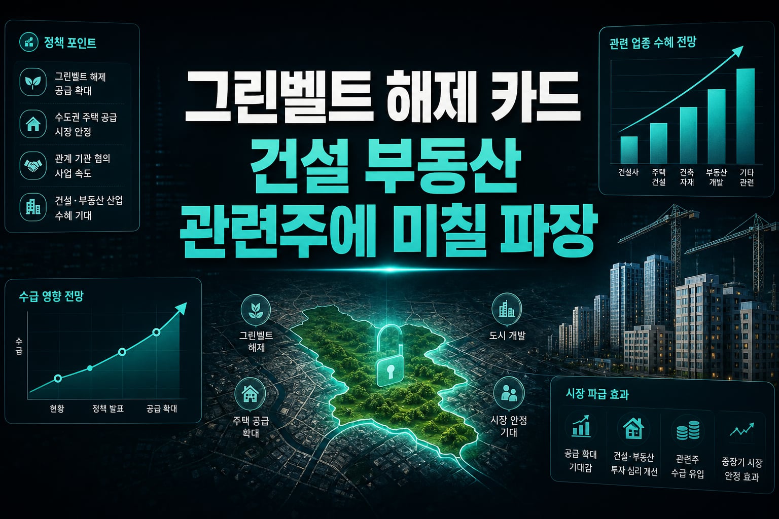 그린벨트 해제 카드, 건설·부동산 관련주에 미칠 파장