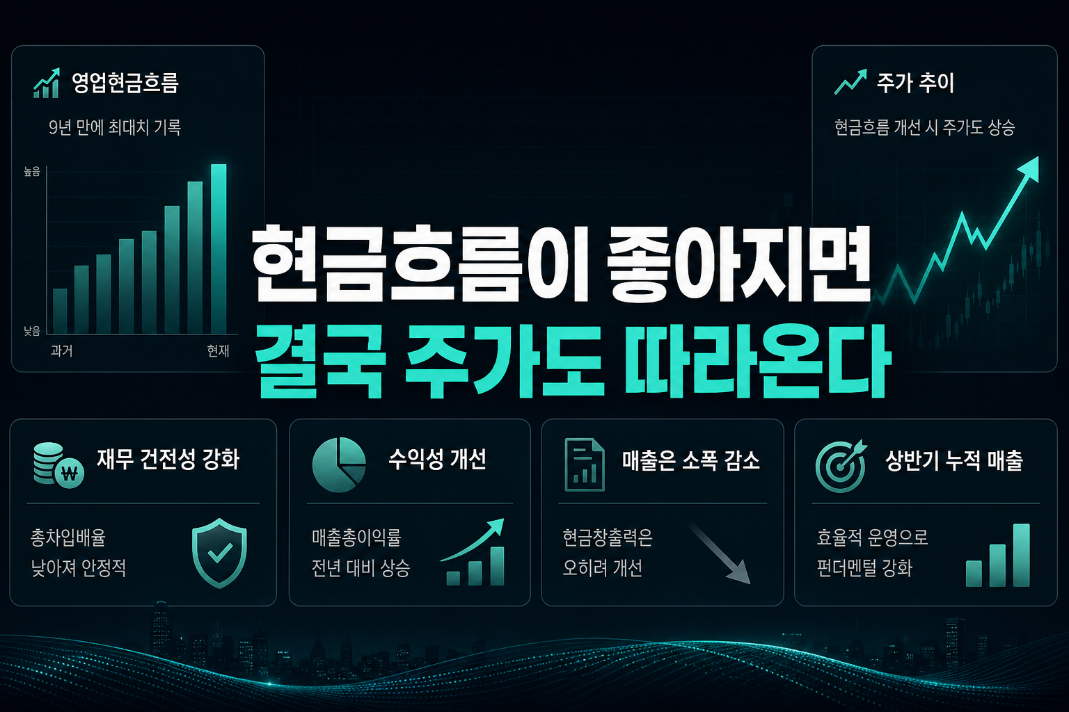 현금흐름이 좋아지면 결국 주가도 따라온다