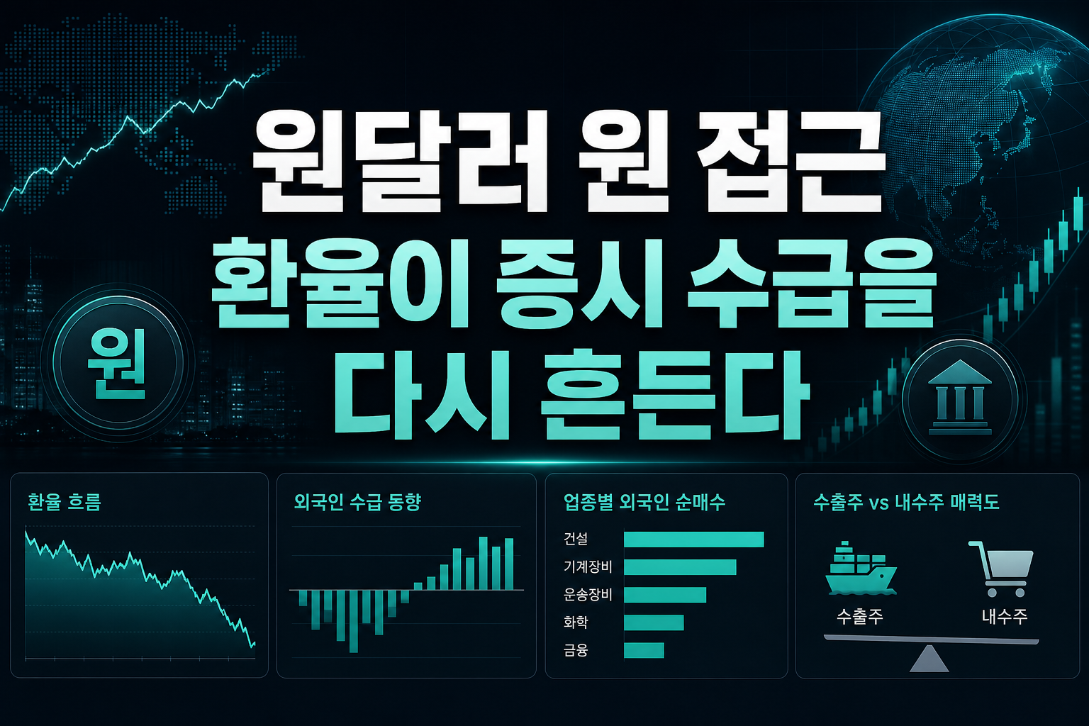 원달러 1370원 접근, 환율이 증시 수급을 다시 흔든다