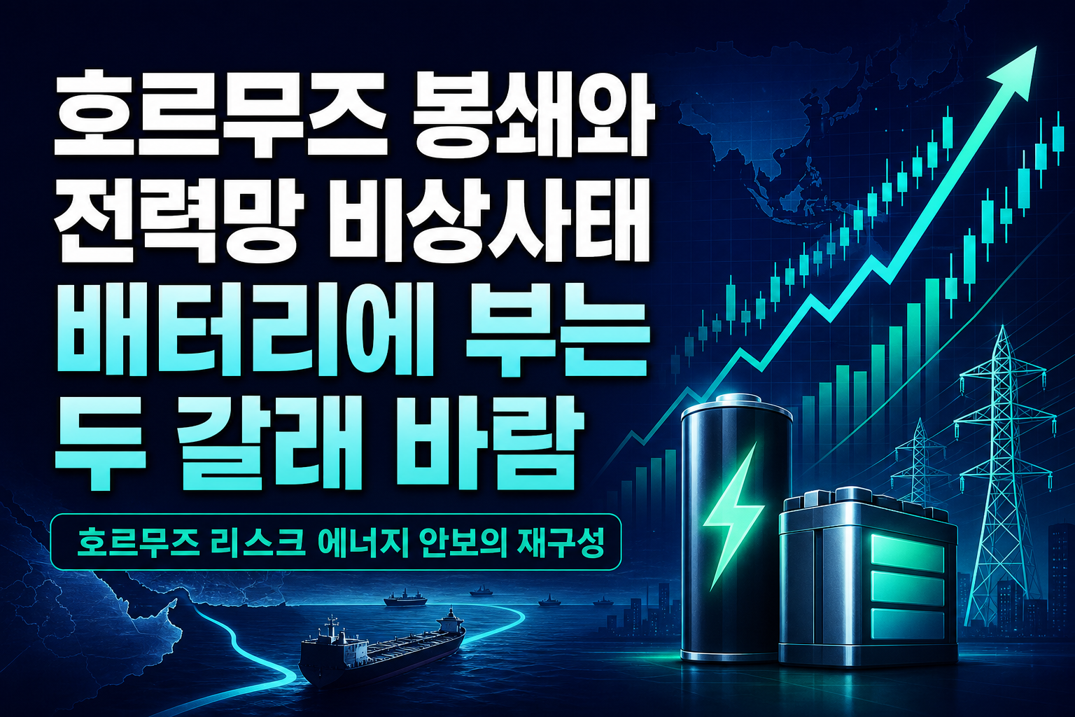 호르무즈 봉쇄와 전력망 비상사태, K배터리에 부는 두 갈래 바람