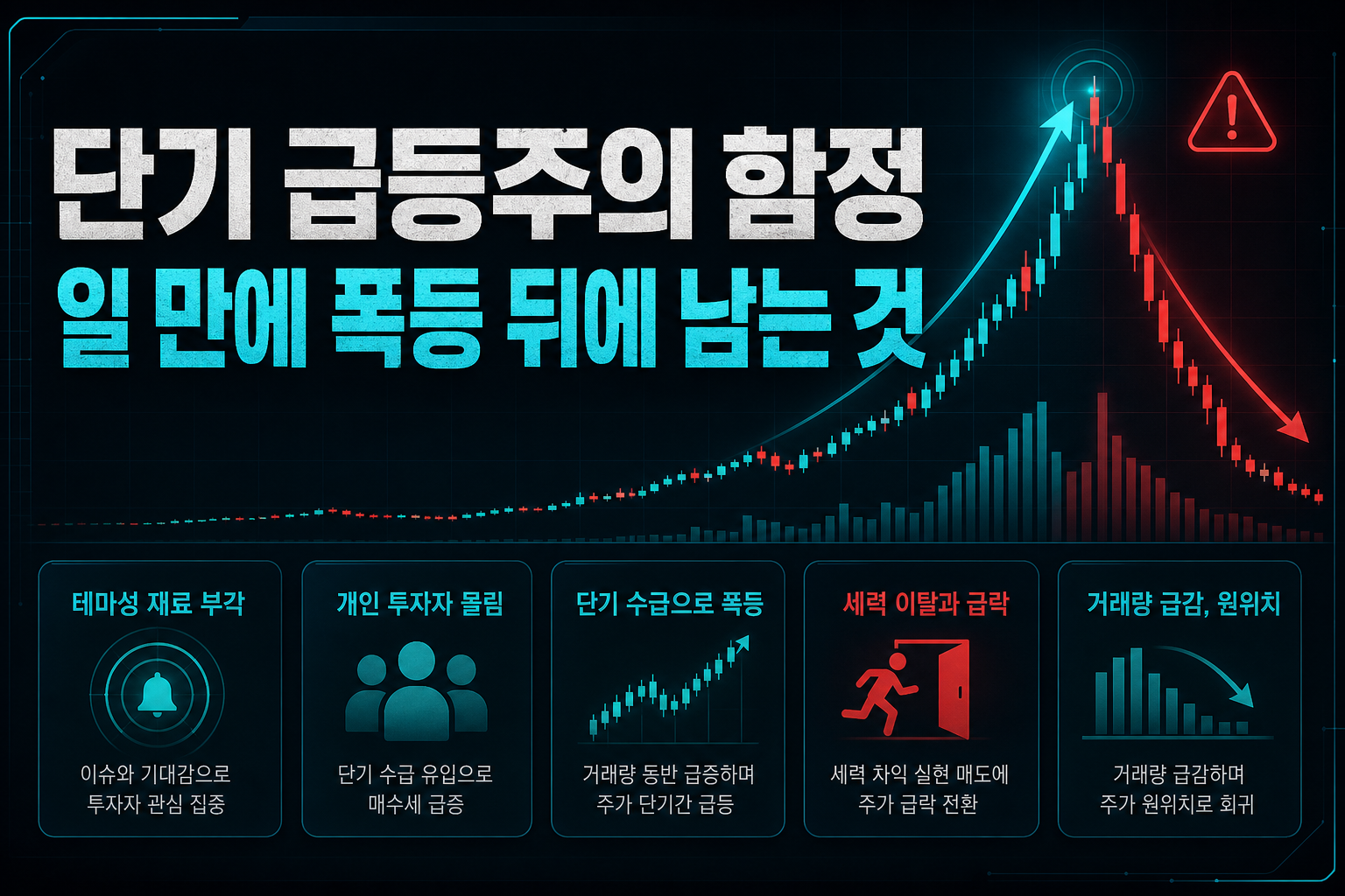 단기 급등주의 함정, 5일 만에 80% 폭등 뒤에 남는 것