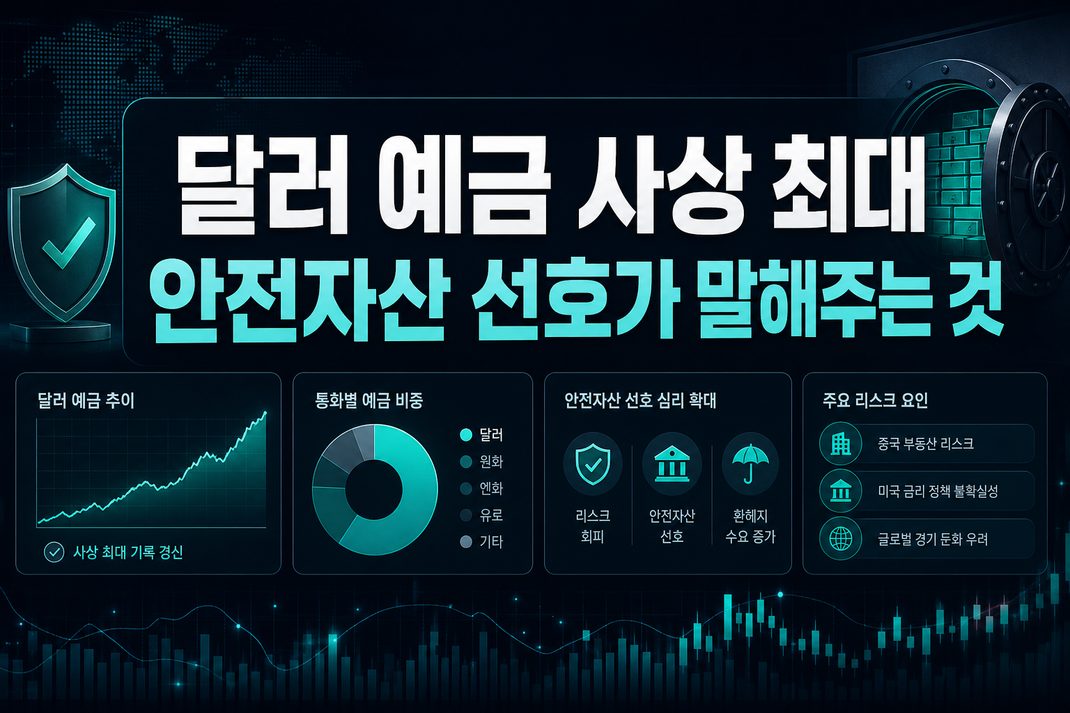 달러 예금 사상 최대, 안전자산 선호가 말해주는 것