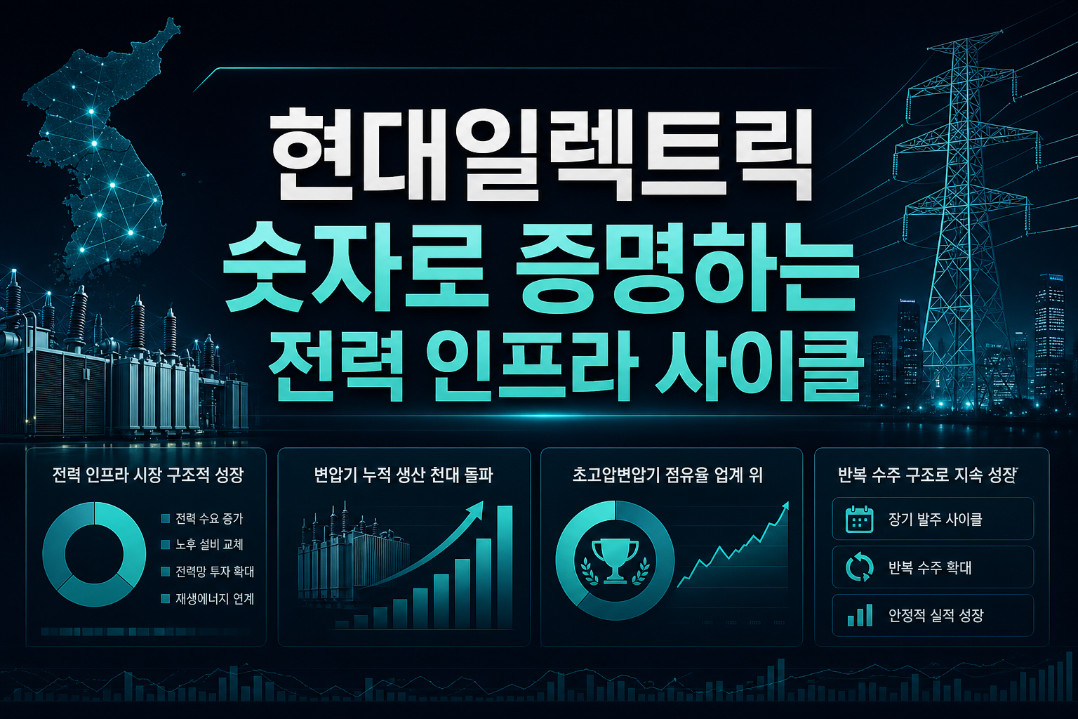 HD현대일렉트릭, 숫자로 증명하는 전력 인프라 사이클