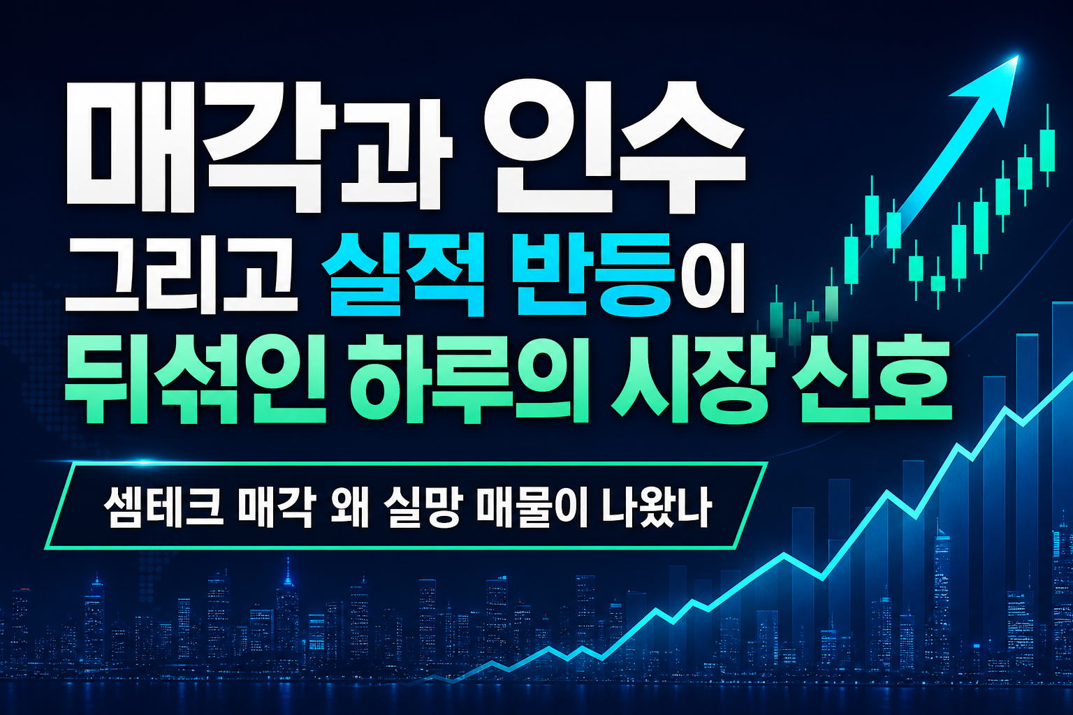 매각과 인수, 그리고 실적 반등이 뒤섞인 하루의 시장 신호