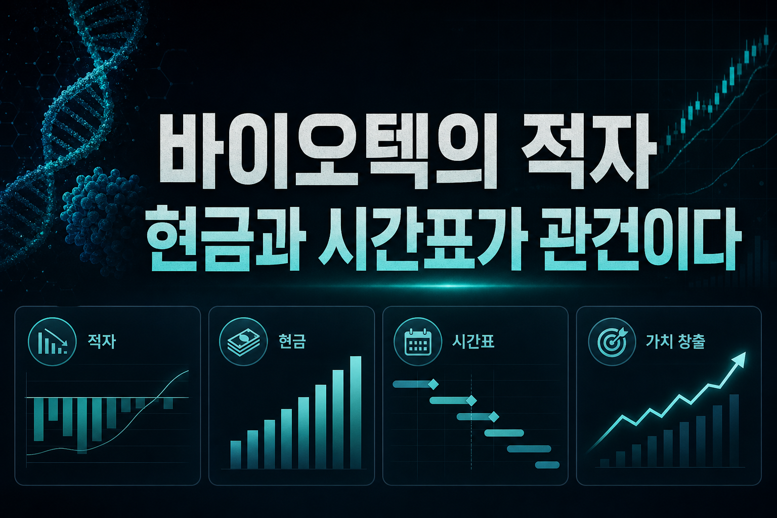 바이오텍의 적자, 현금과 시간표가 관건이다