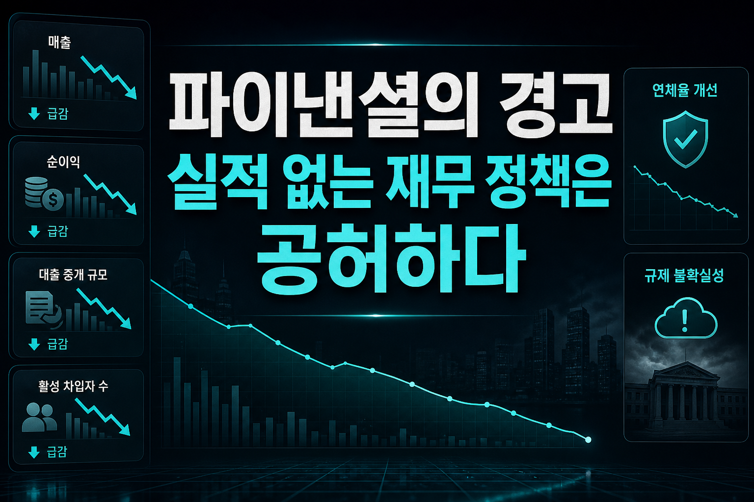 X파이낸셜의 경고, 실적 없는 재무 정책은 공허하다