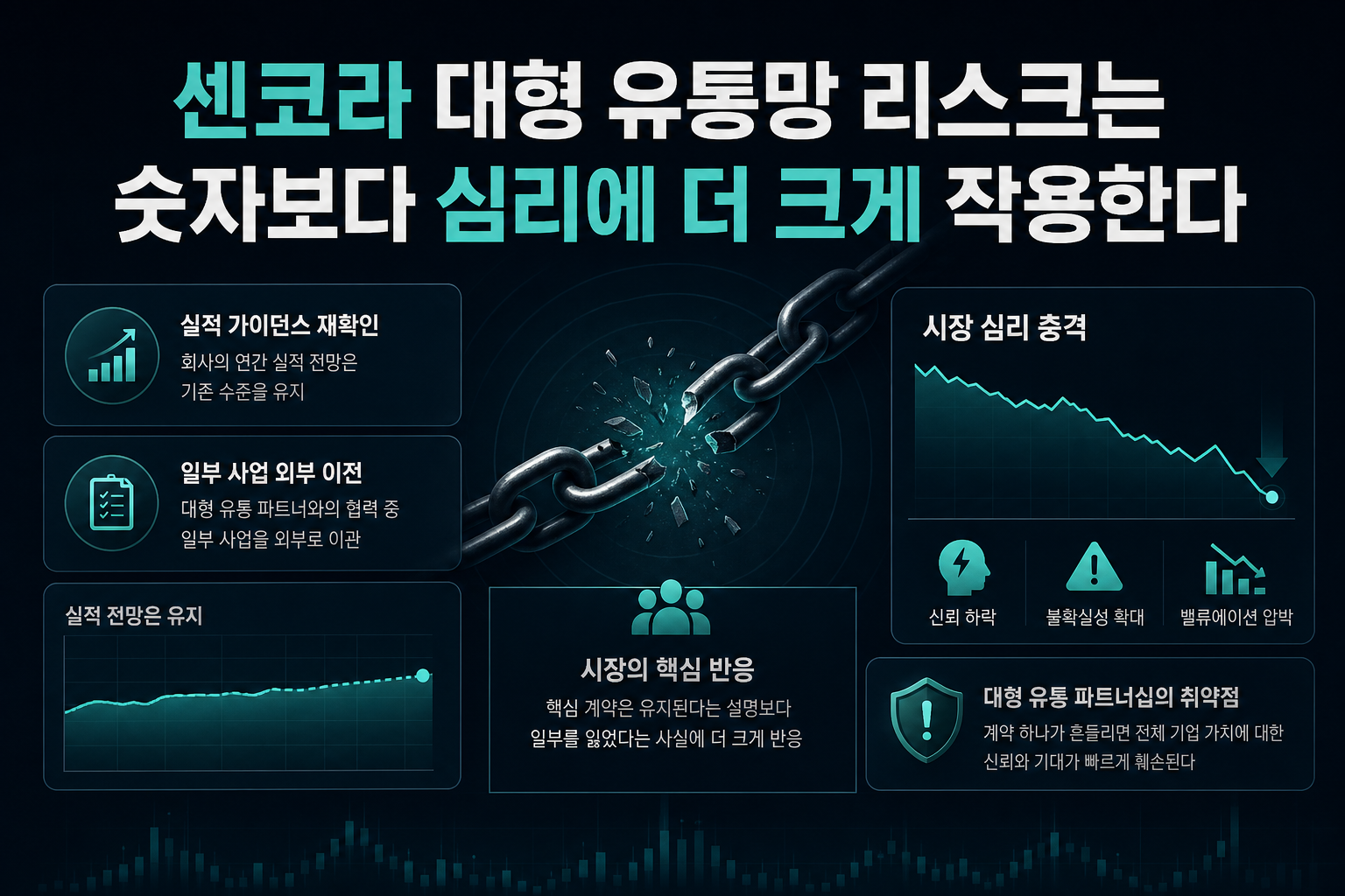 센코라, 대형 유통망 리스크는 숫자보다 심리에 더 크게 작용한다