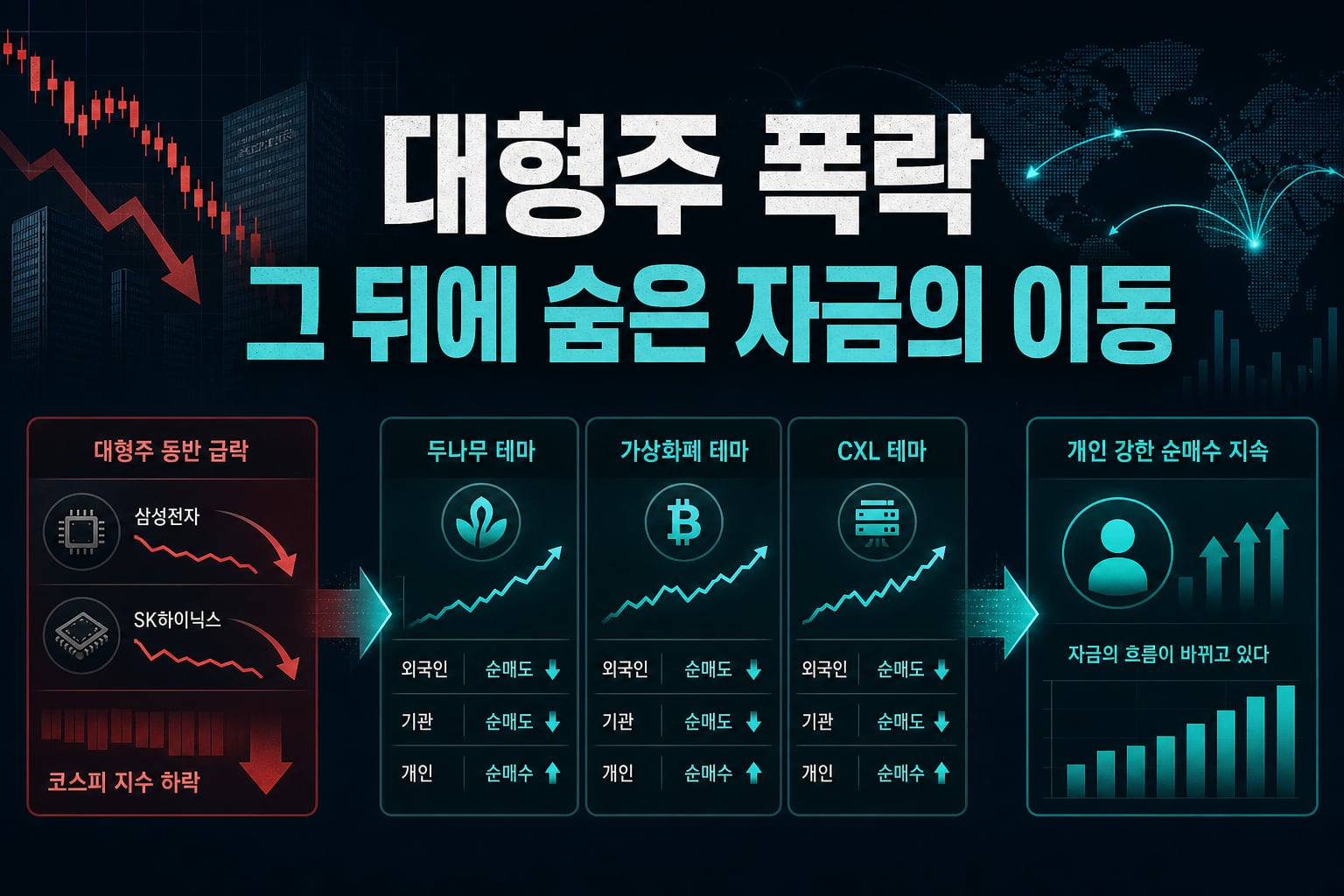 대형주 폭락, 그 뒤에 숨은 자금의 이동