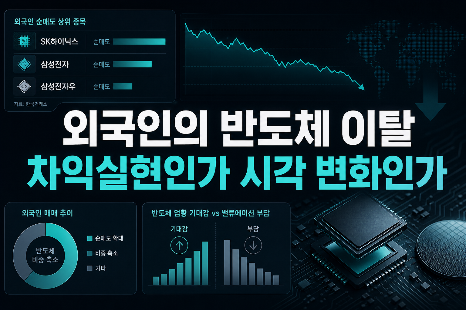 외국인의 반도체 이탈, 차익실현인가 시각 변화인가