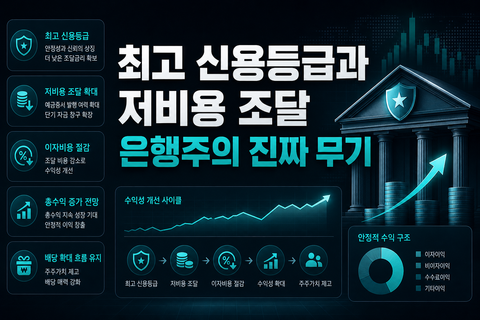 최고 신용등급과 저비용 조달, 은행주의 진짜 무기