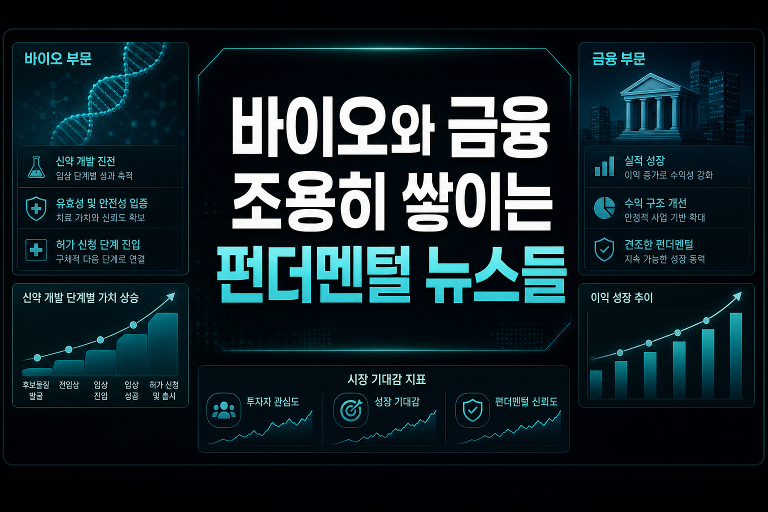 바이오와 금융, 조용히 쌓이는 펀더멘털 뉴스들