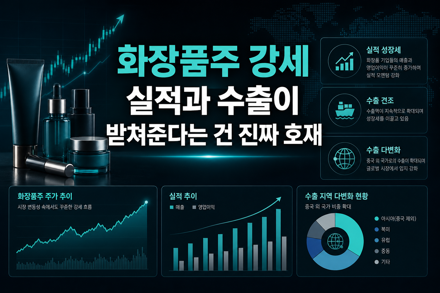 화장품주 강세, 실적과 수출이 받쳐준다는 건 진짜 호재