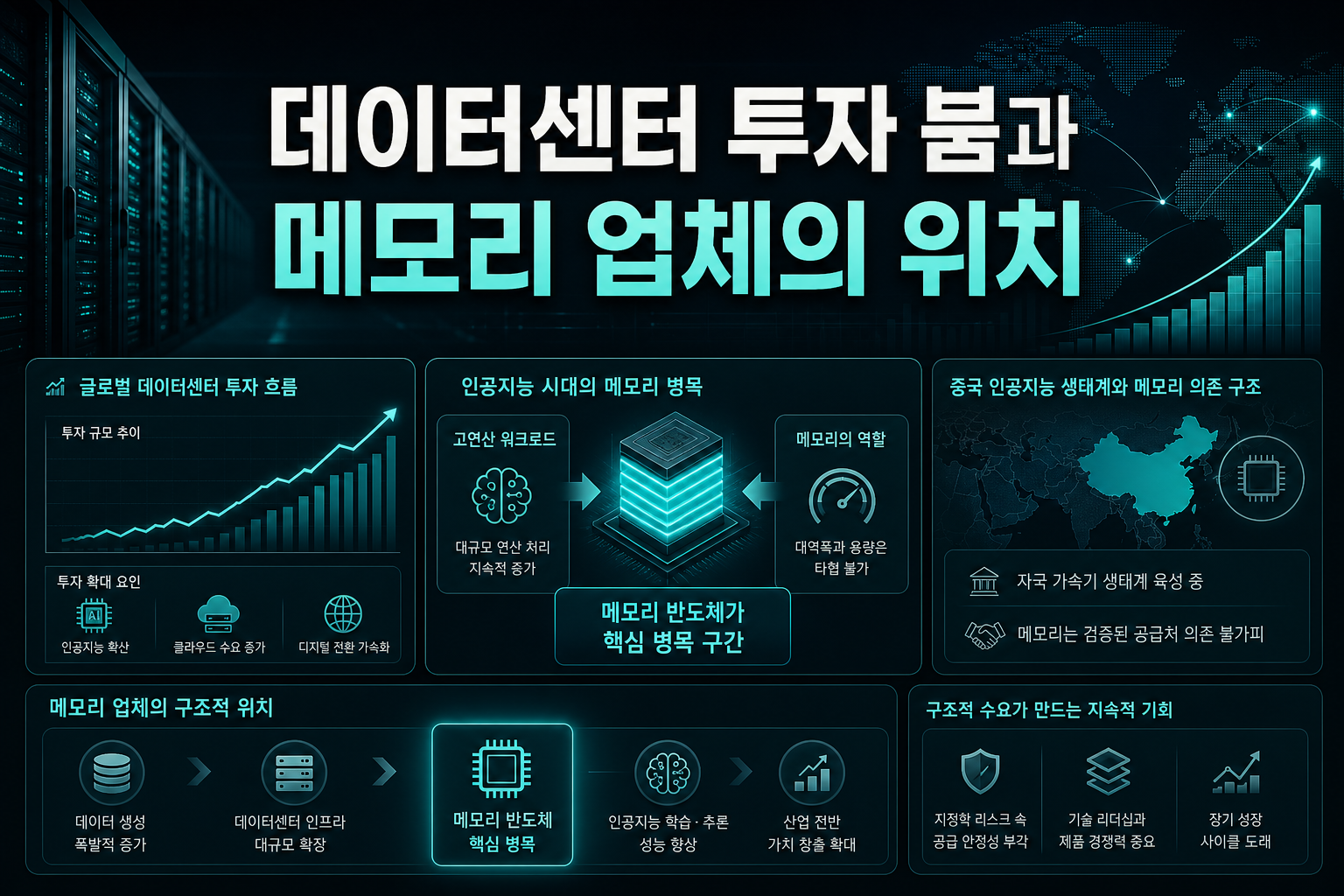 AI 데이터센터 투자 붐과 메모리 업체의 위치
