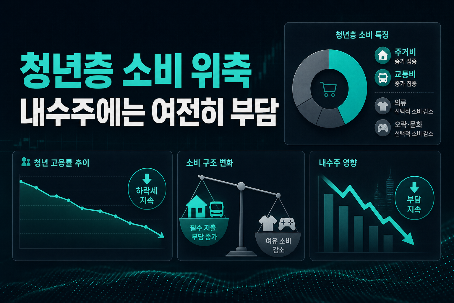 청년층 소비 위축, 내수주에는 여전히 부담