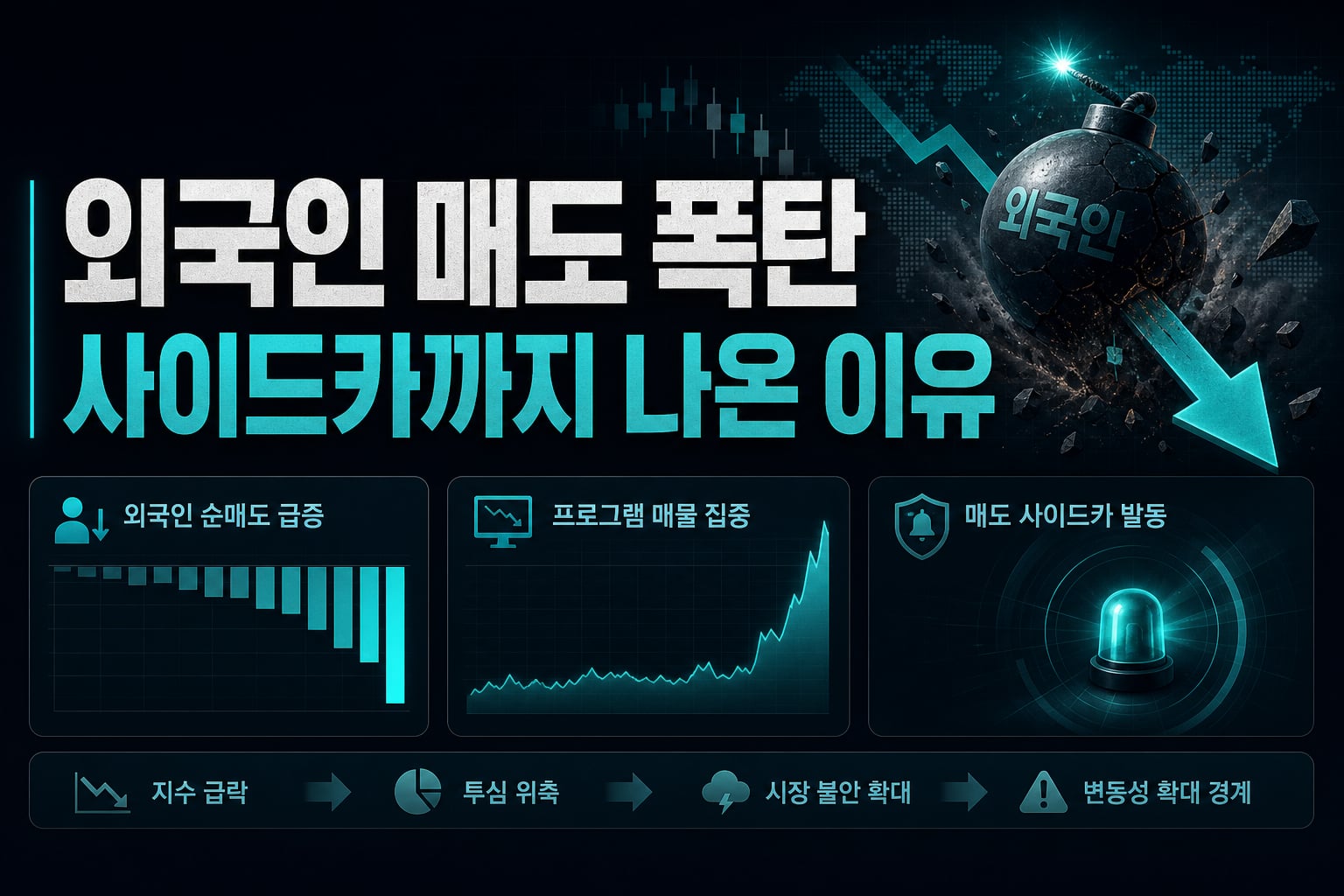 외국인 매도 폭탄, 사이드카까지 나온 이유