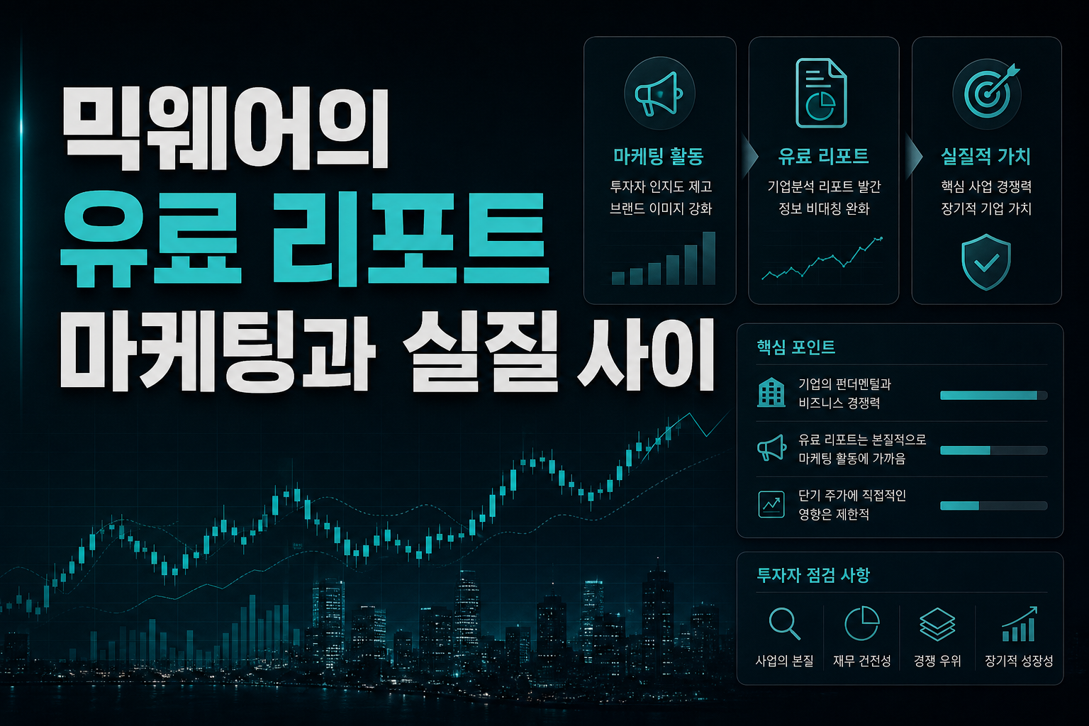 믹웨어의 유료 IR 리포트, 마케팅과 실질 사이