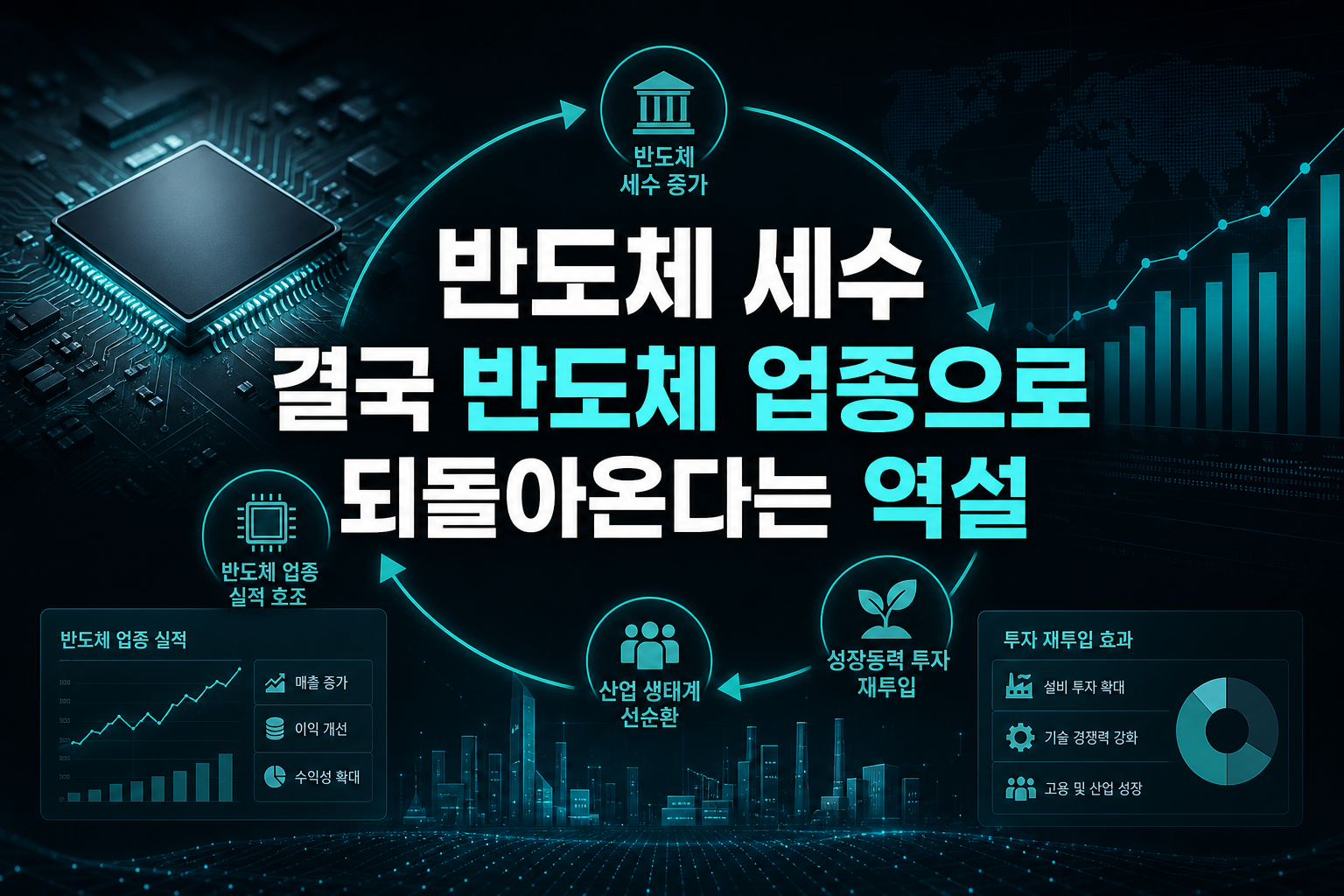 반도체 세수, 결국 반도체 업종으로 되돌아온다는 역설