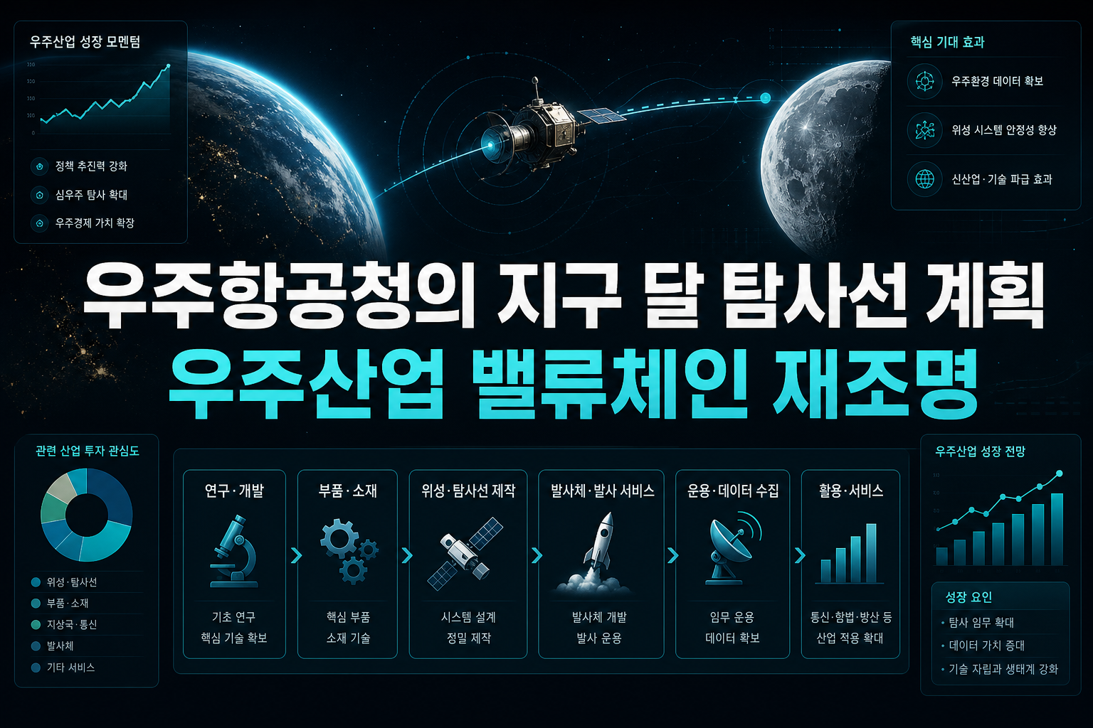 우주항공청의 지구-달 탐사선 계획, 우주산업 밸류체인 재조명