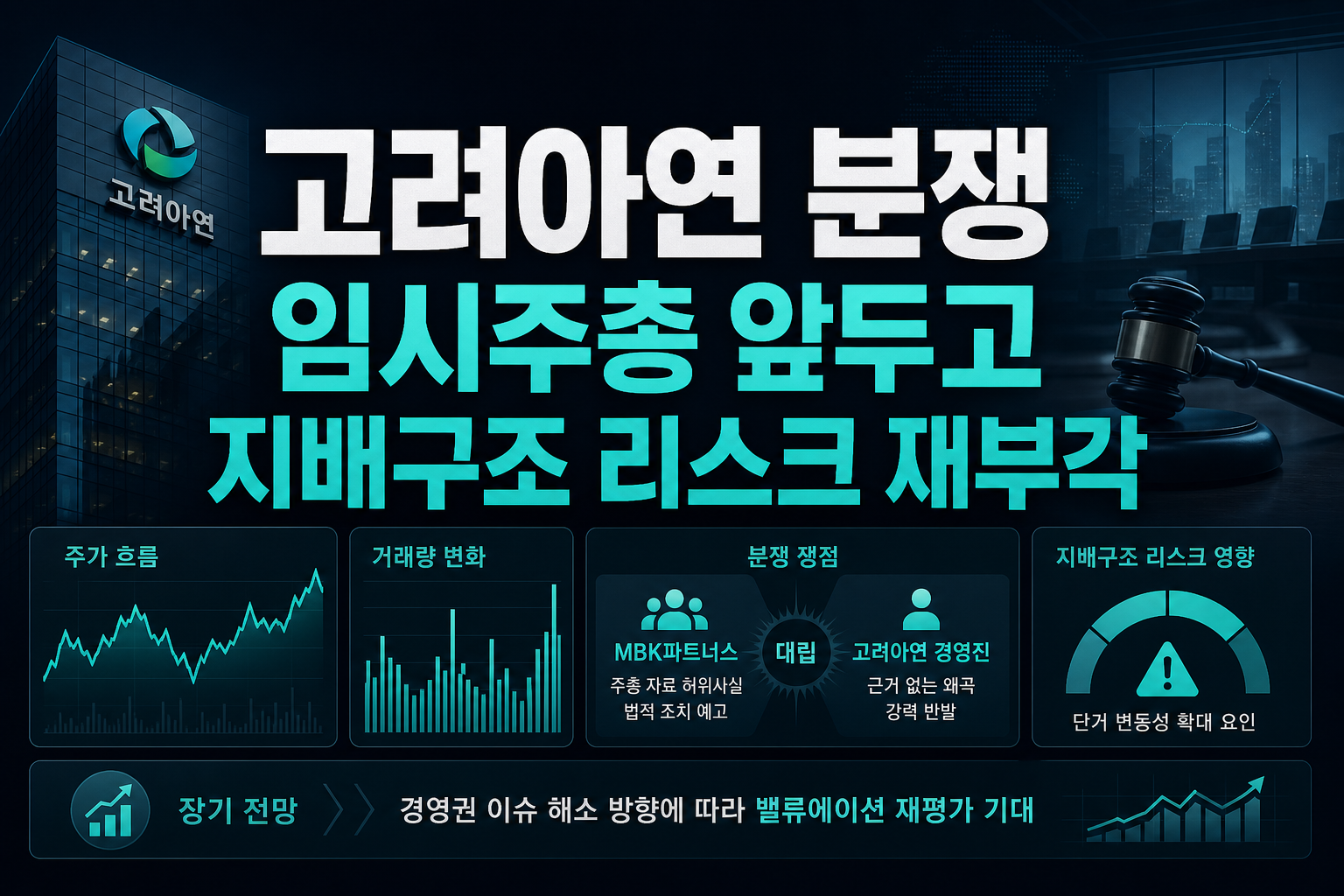 고려아연 분쟁, 임시주총 앞두고 지배구조 리스크 재부각