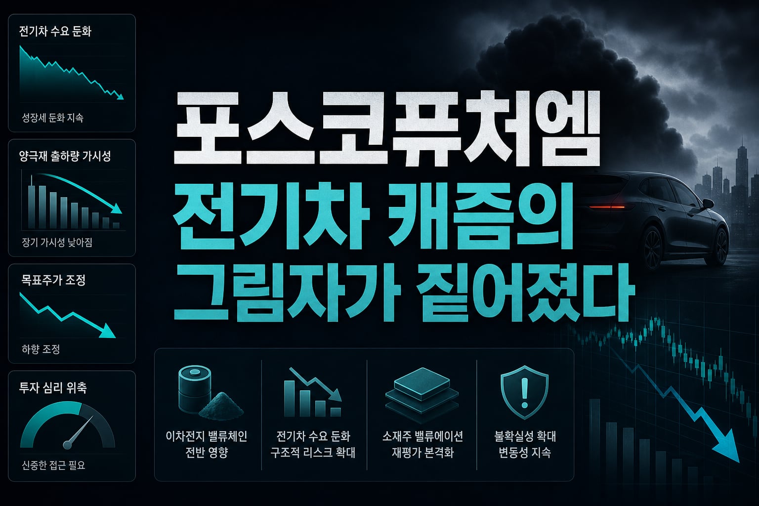 포스코퓨처엠, 전기차 캐즘의 그림자가 짙어졌다