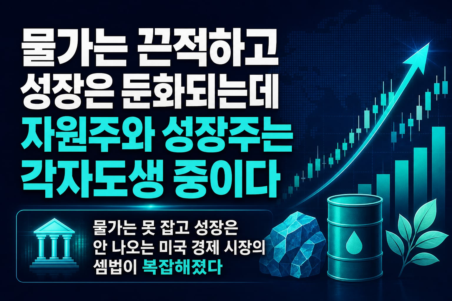 물가는 끈적하고 성장은 둔화되는데, 자원주와 성장주는 각자도생 중이다