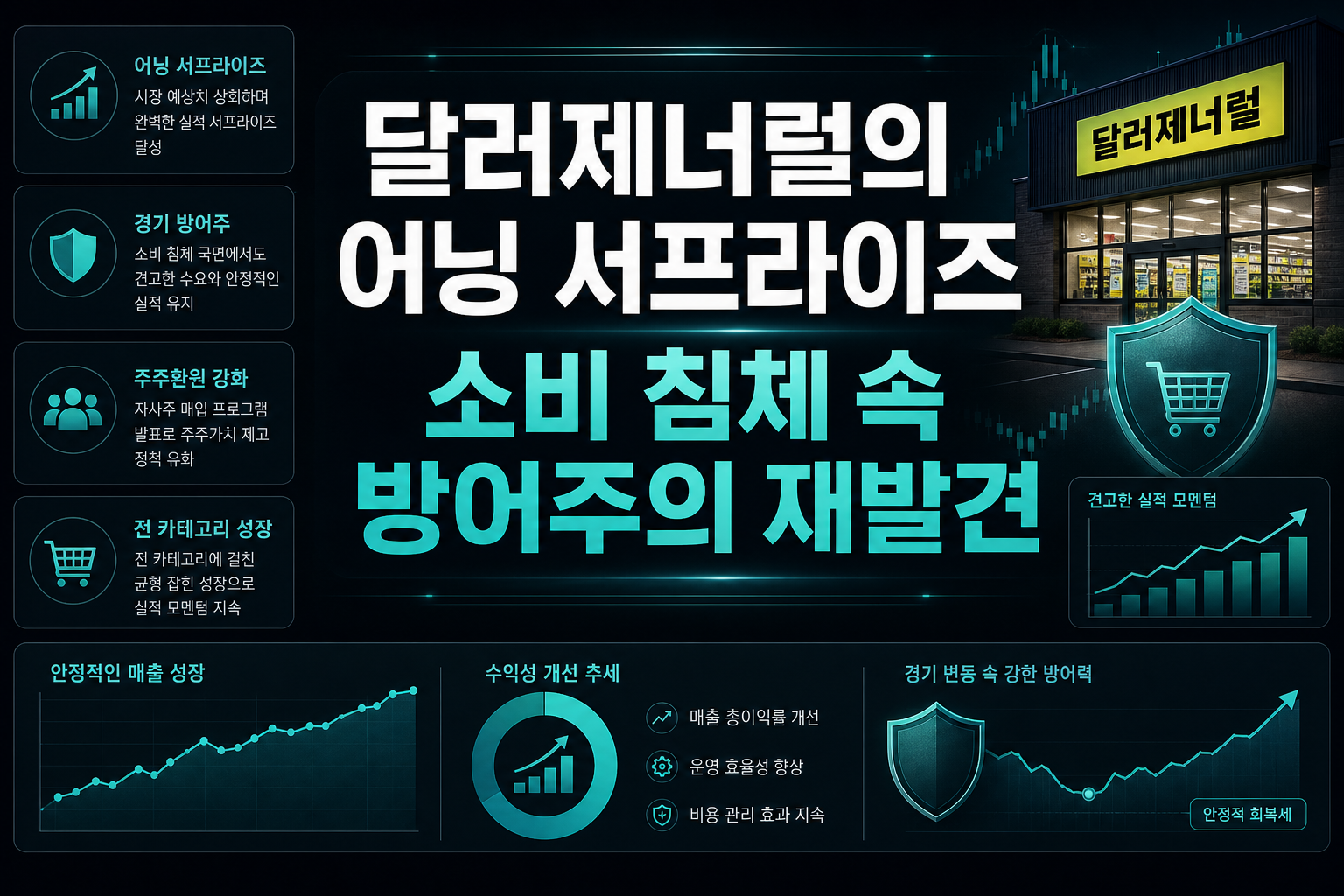 달러제너럴의 어닝 서프라이즈, 소비 침체 속 방어주의 재발견