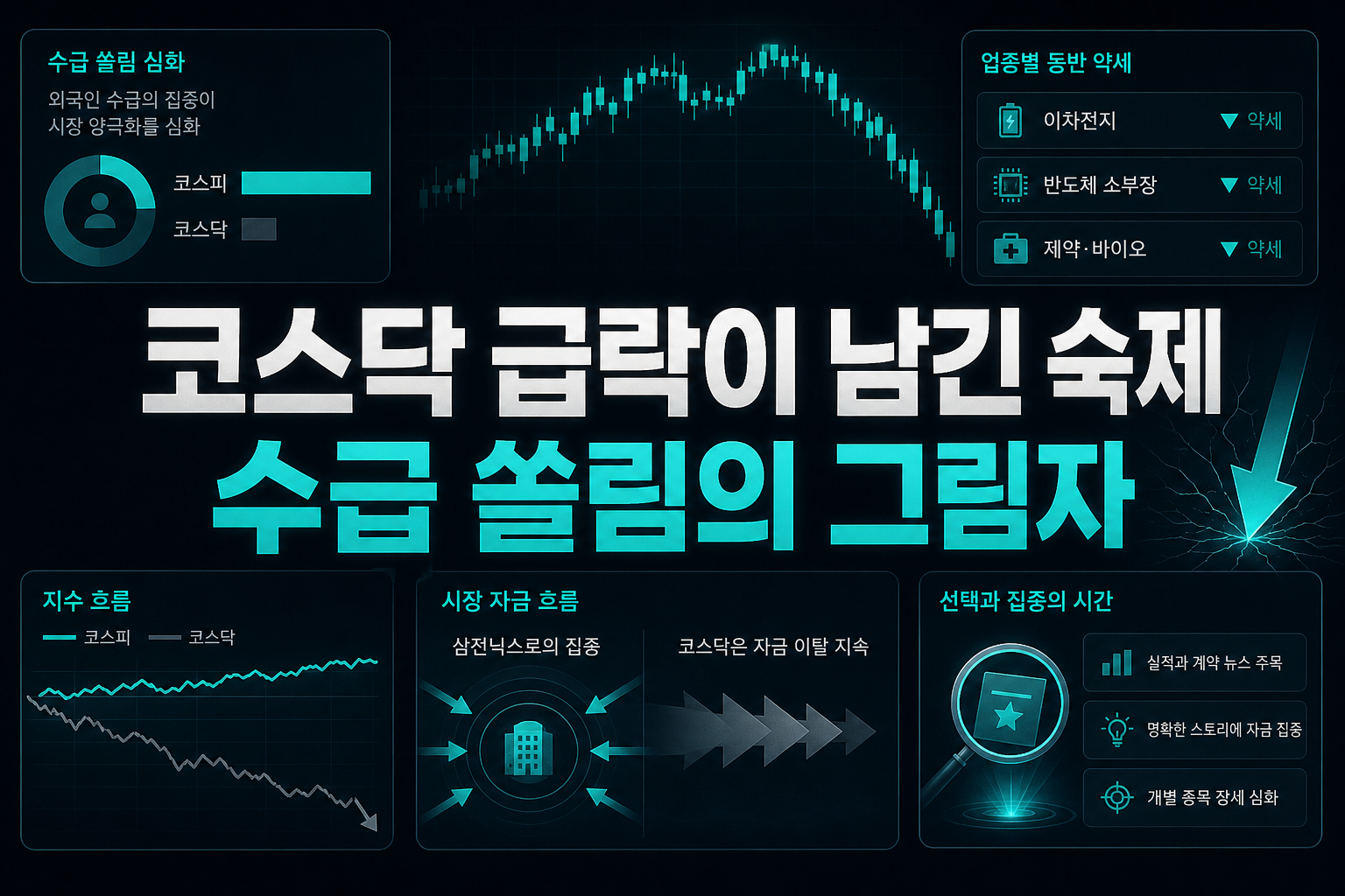 코스닥 급락이 남긴 숙제, 수급 쏠림의 그림자