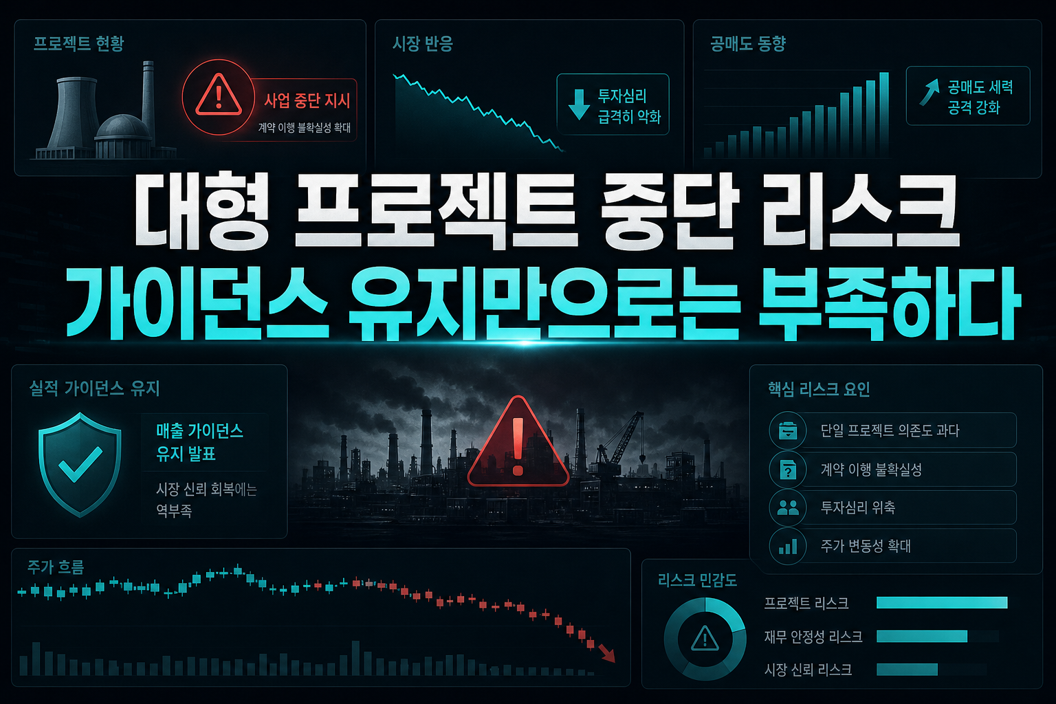 대형 프로젝트 중단 리스크, 가이던스 유지만으로는 부족하다