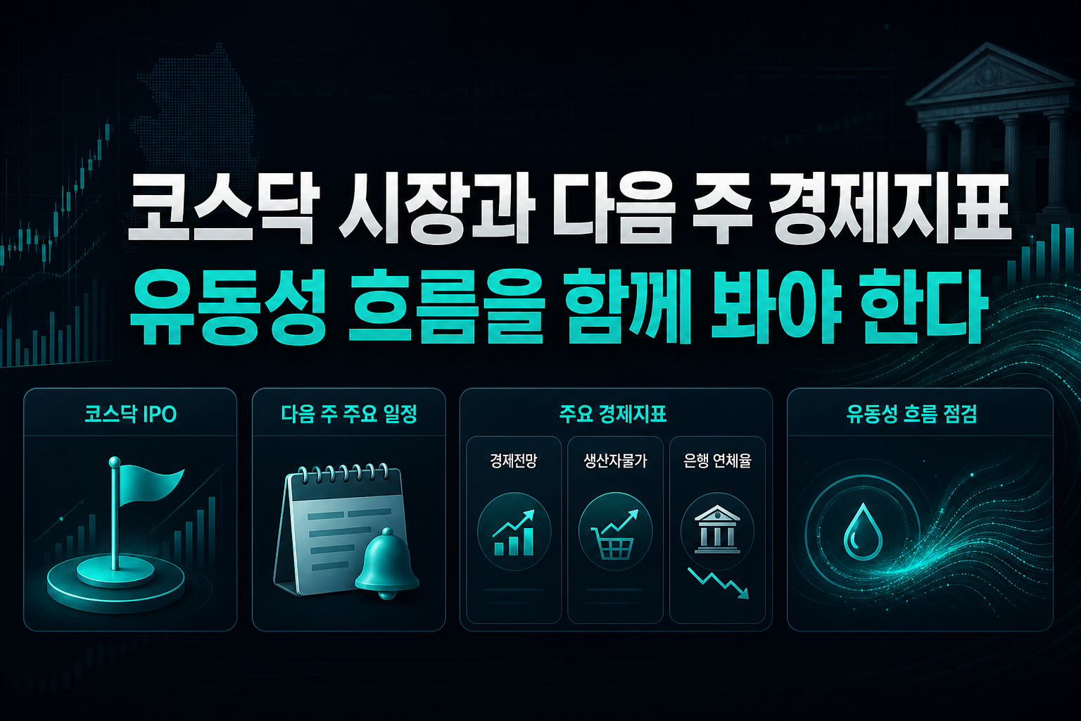 코스닥 IPO 시장과 다음 주 경제지표, 유동성 흐름을 함께 봐야 한다