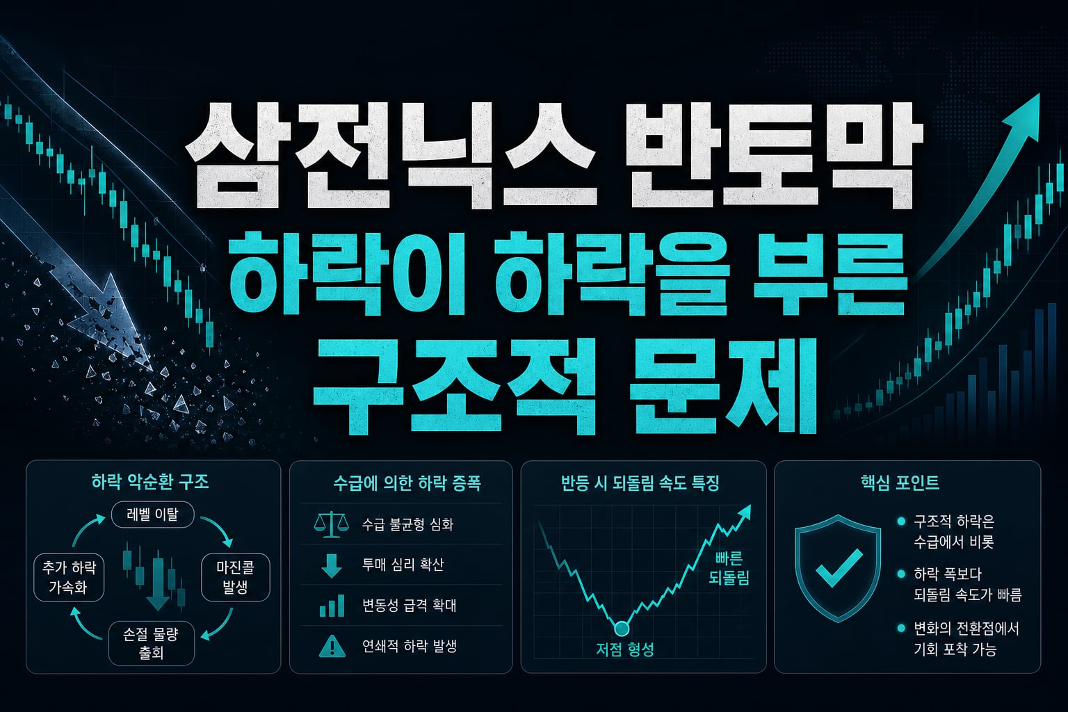 삼전닉스 반토막, 하락이 하락을 부른 구조적 문제