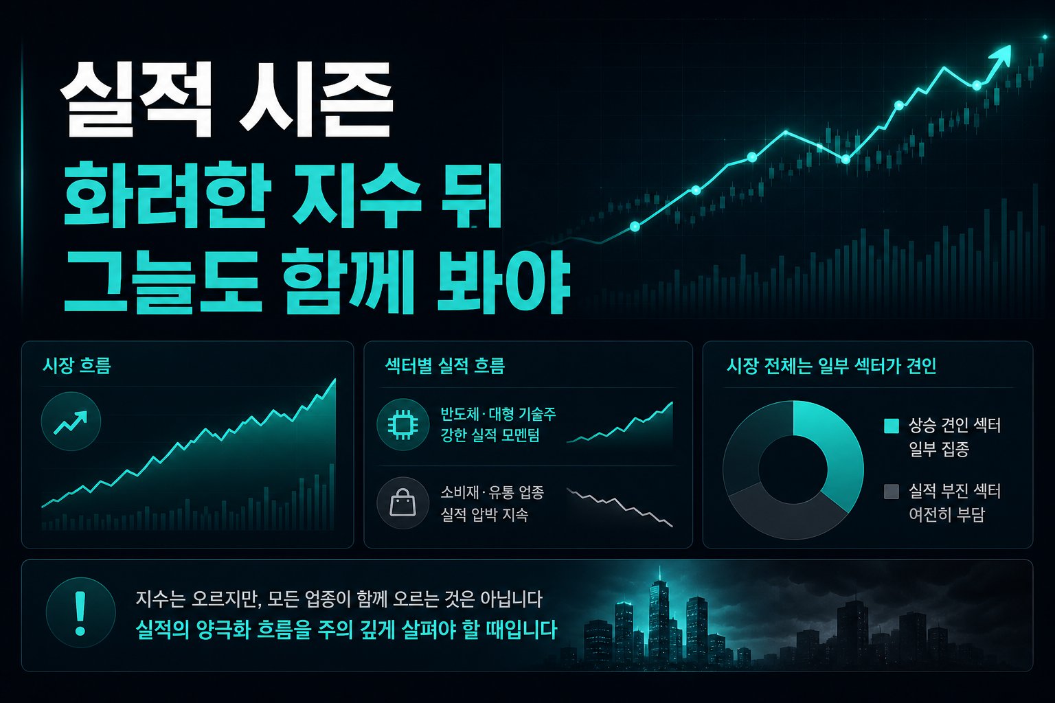실적 시즌, 화려한 지수 뒤 그늘도 함께 봐야
