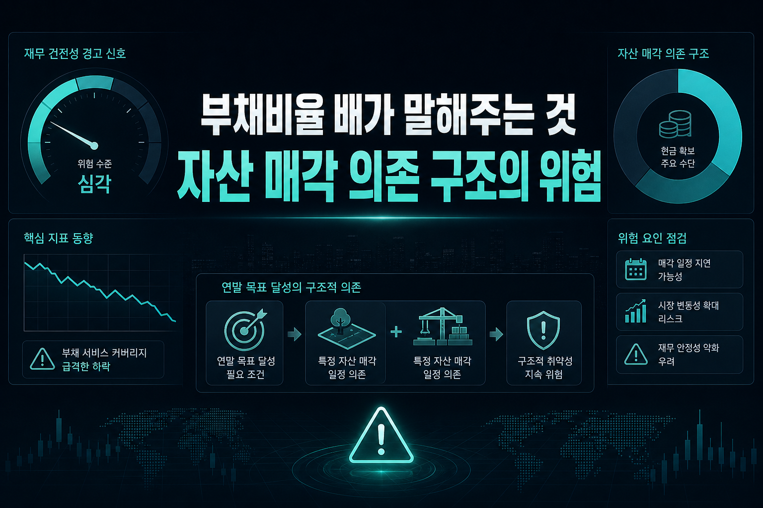 부채비율 0.2배가 말해주는 것, 자산 매각 의존 구조의 위험