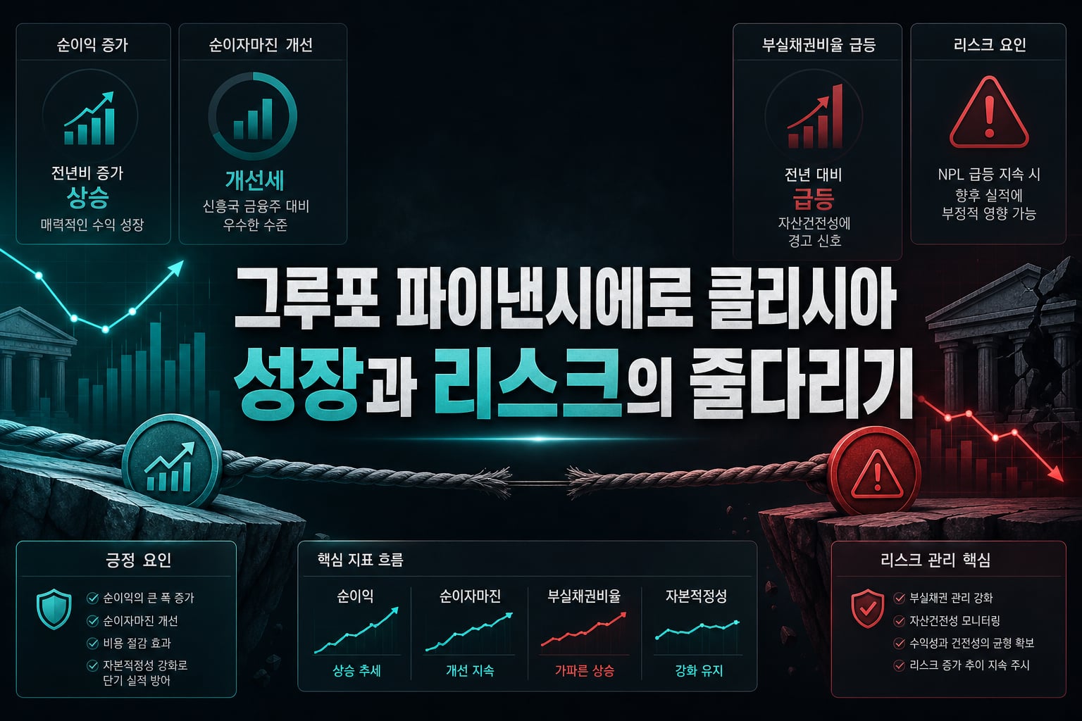 그루포 파이낸시에로 클리시아, 성장과 리스크의 줄다리기