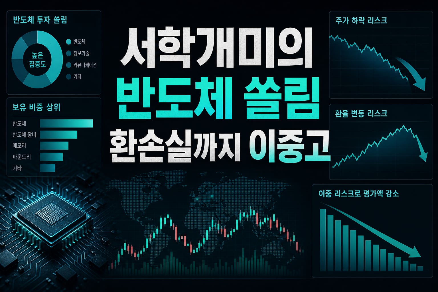 서학개미의 반도체 쏠림, 환손실까지 이중고