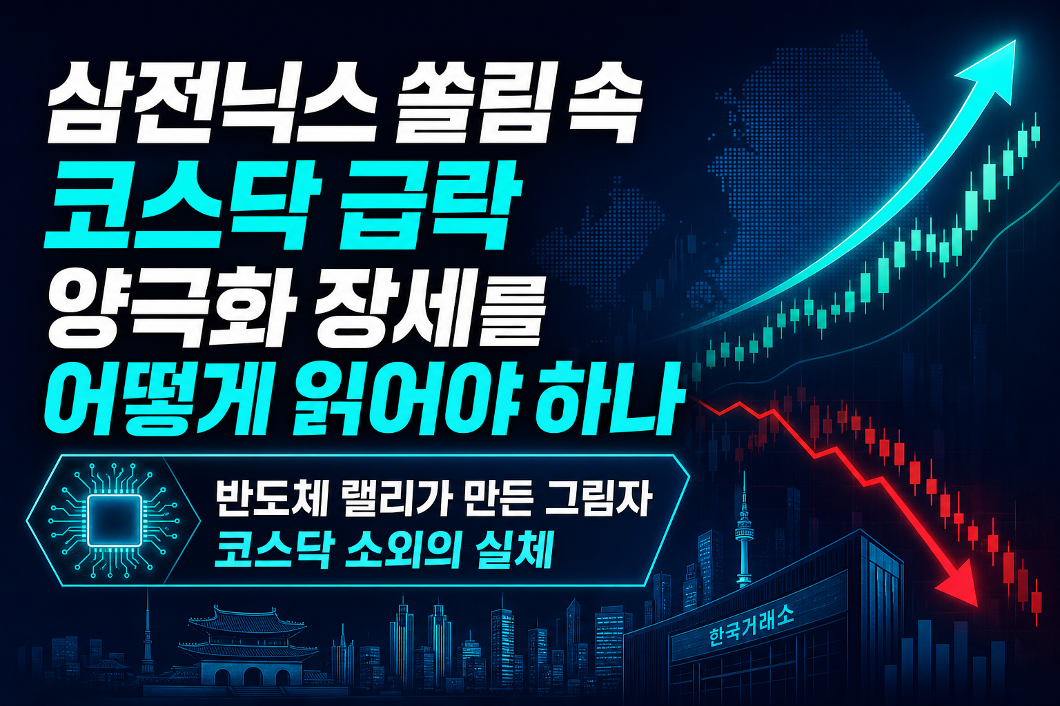 삼전닉스 쏠림 속 코스닥 4.6% 급락, 양극화 장세를 어떻게 읽어야 하나