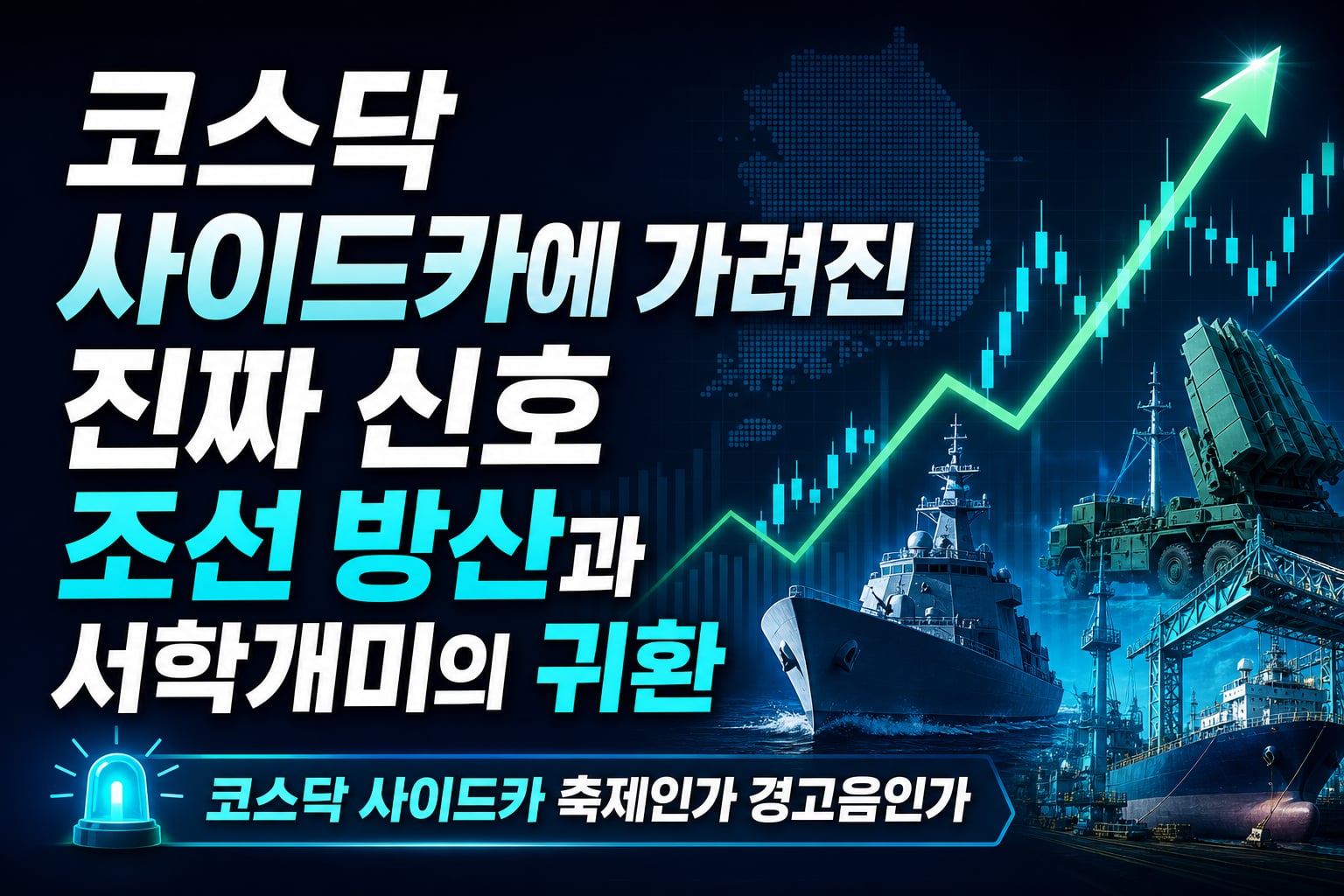 코스닥 사이드카에 가려진 진짜 신호, 조선·방산과 서학개미의 귀환