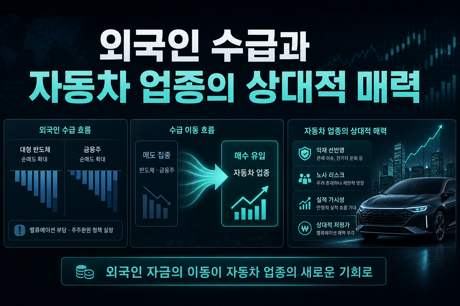외국인 수급과 자동차 업종의 상대적 매력