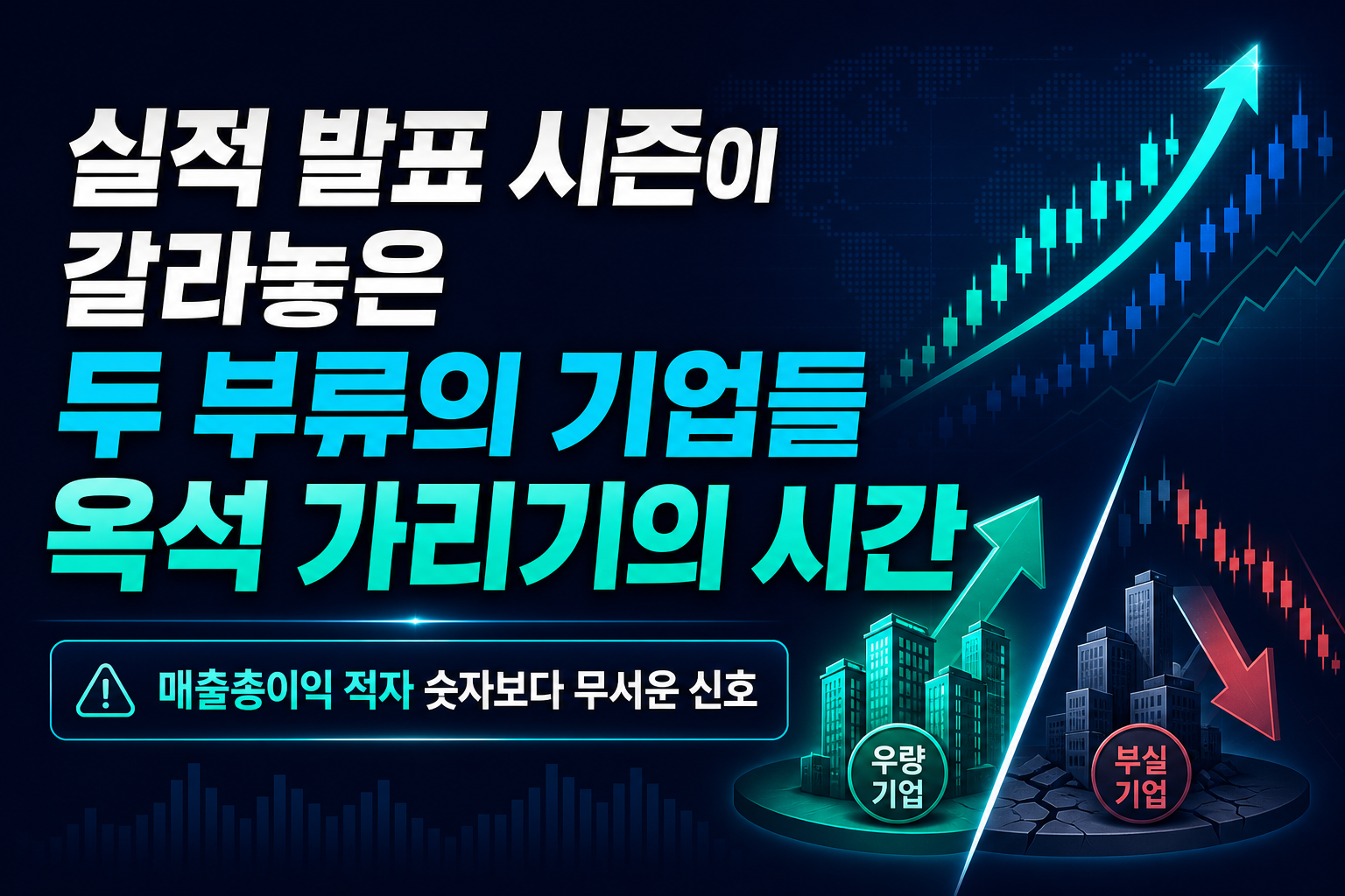 실적 발표 시즌이 갈라놓은 두 부류의 기업들, 옥석 가리기의 시간