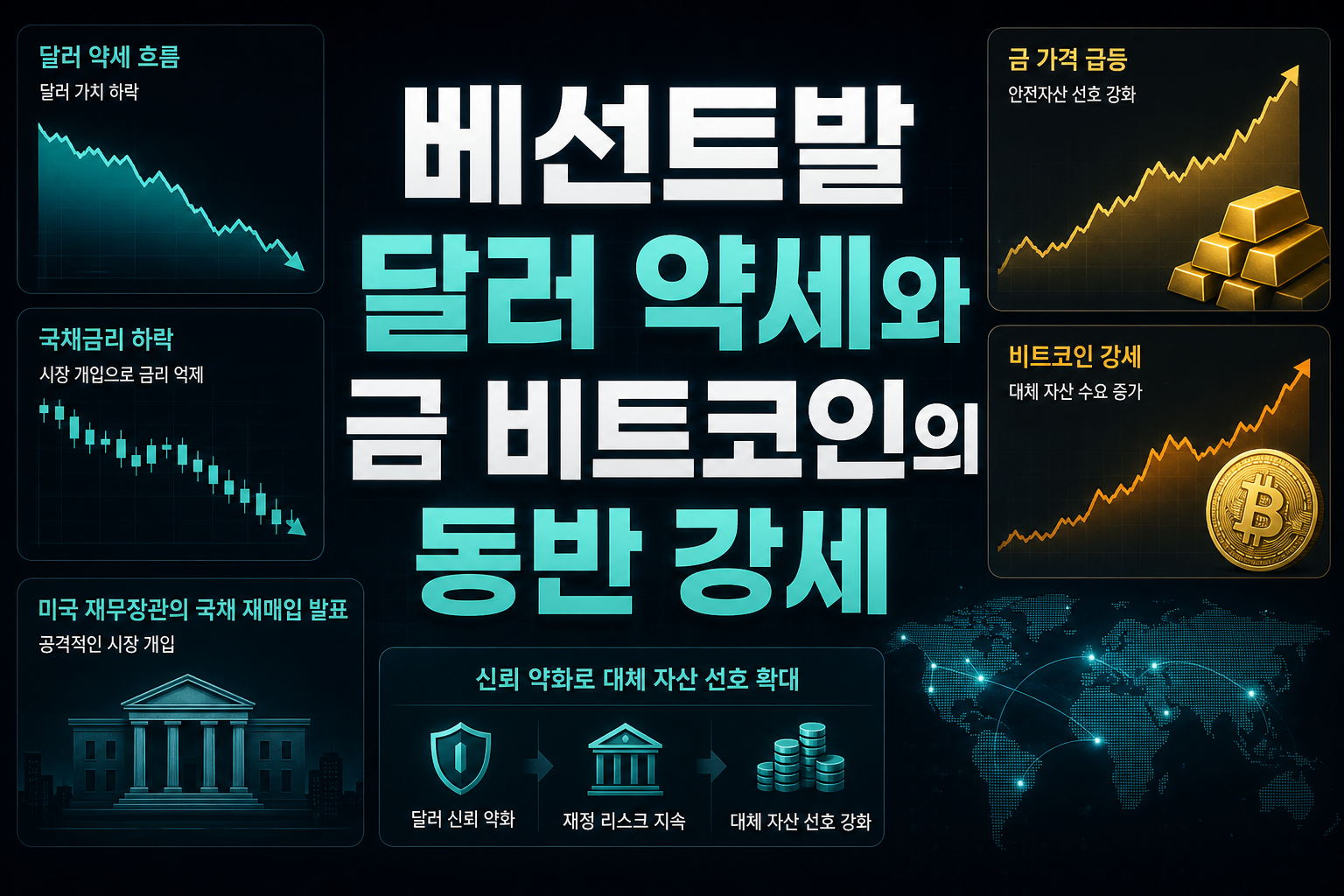 베선트발 달러 약세와 금·비트코인의 동반 강세