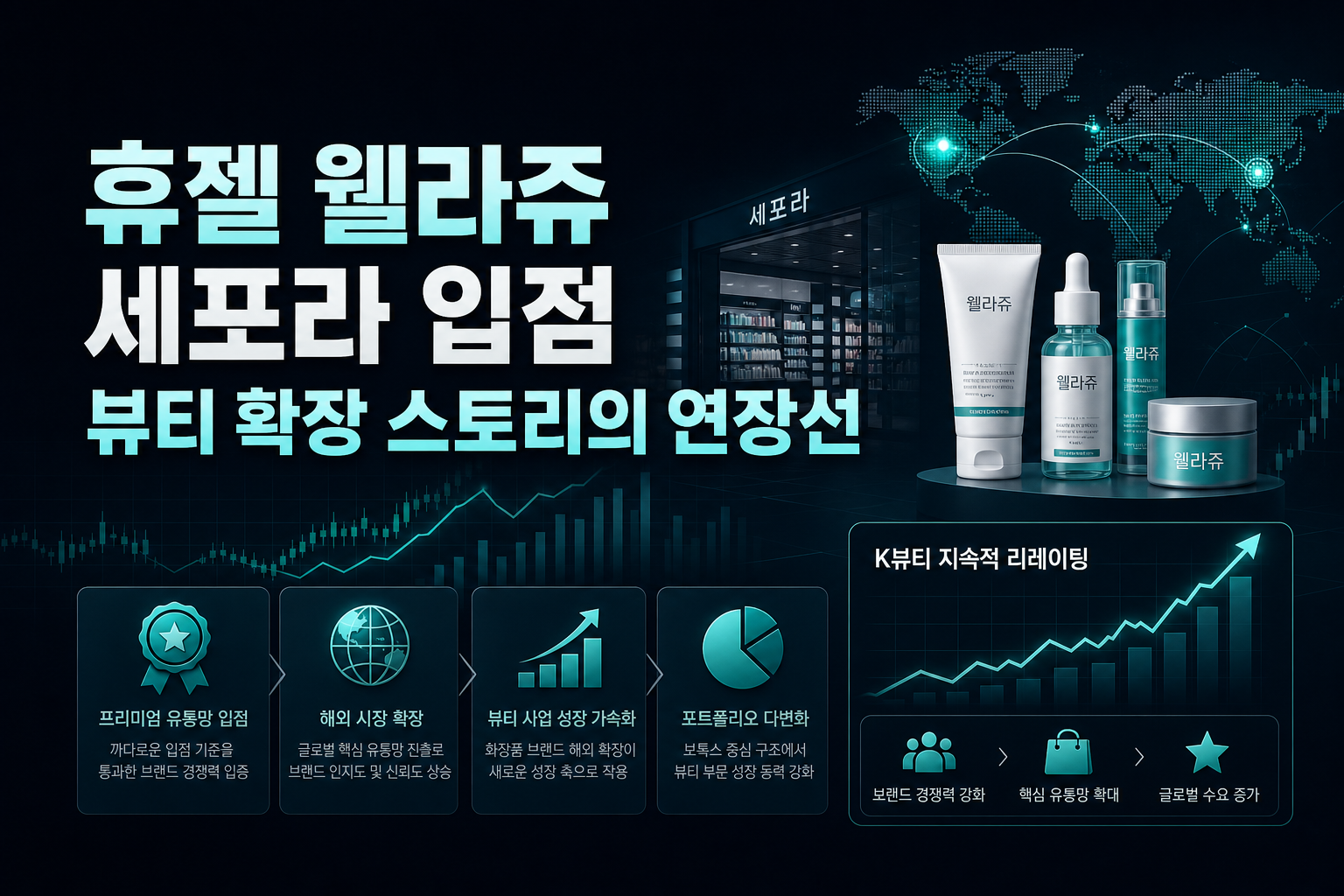 휴젤 웰라쥬 세포라 입점, K뷰티 확장 스토리의 연장선