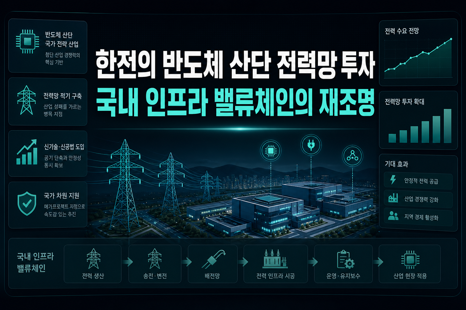 한전의 반도체 산단 전력망 투자, 국내 인프라 밸류체인의 재조명