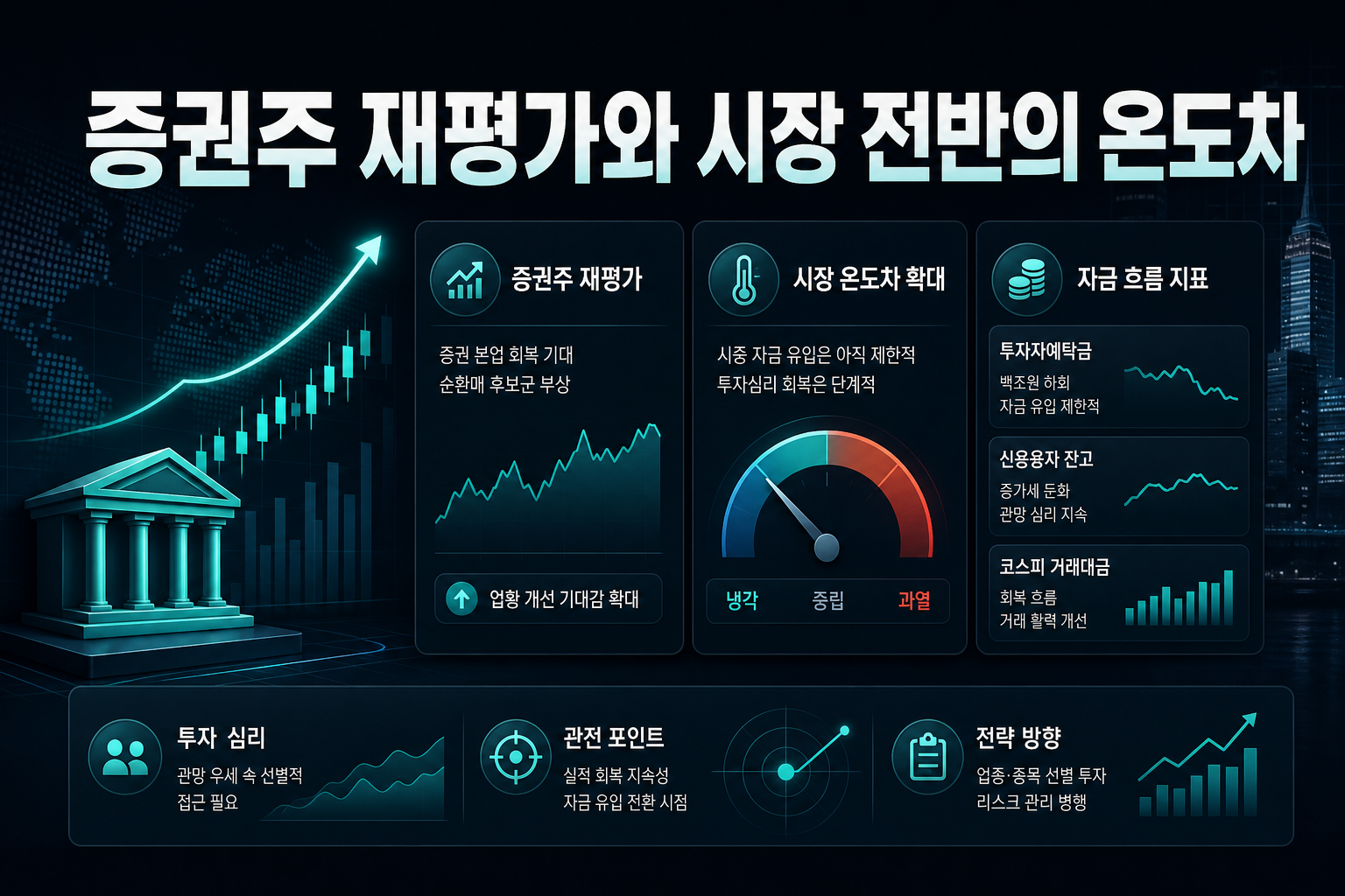 증권주 재평가와 시장 전반의 온도차